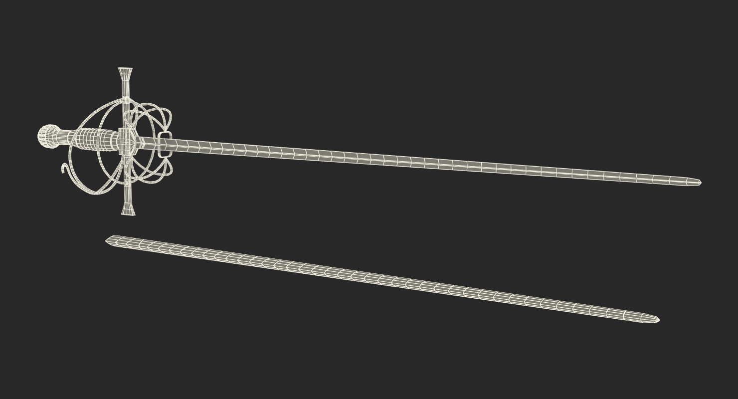 3D model Rapier Set