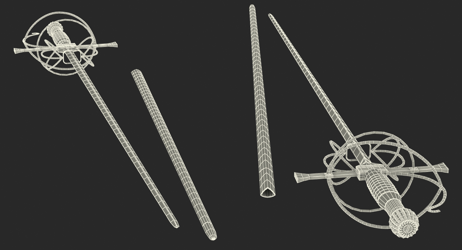 3D model Rapier Set