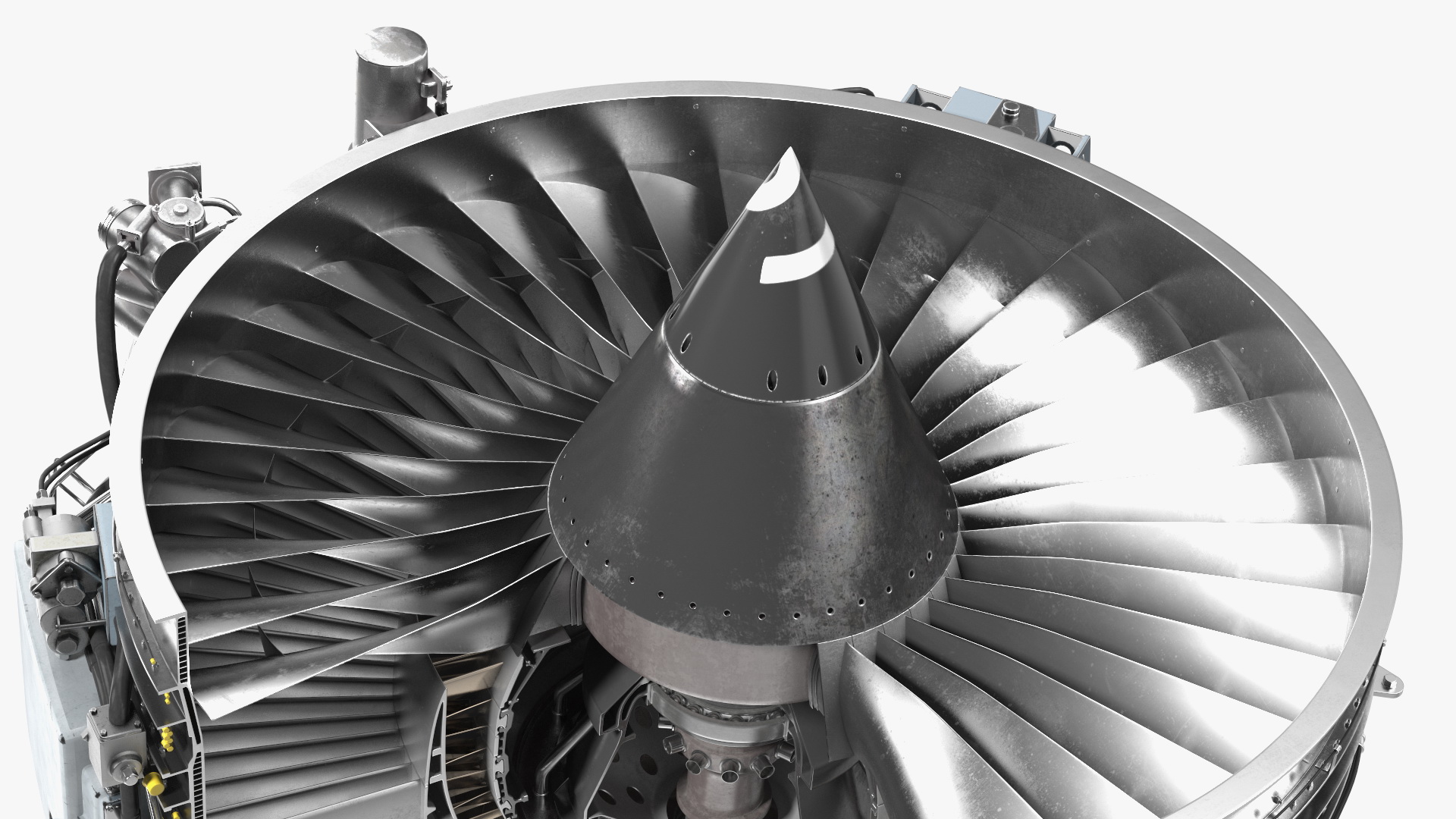 3D Aircraft Turbofan Engine CFM International CFM56 Sectioned model