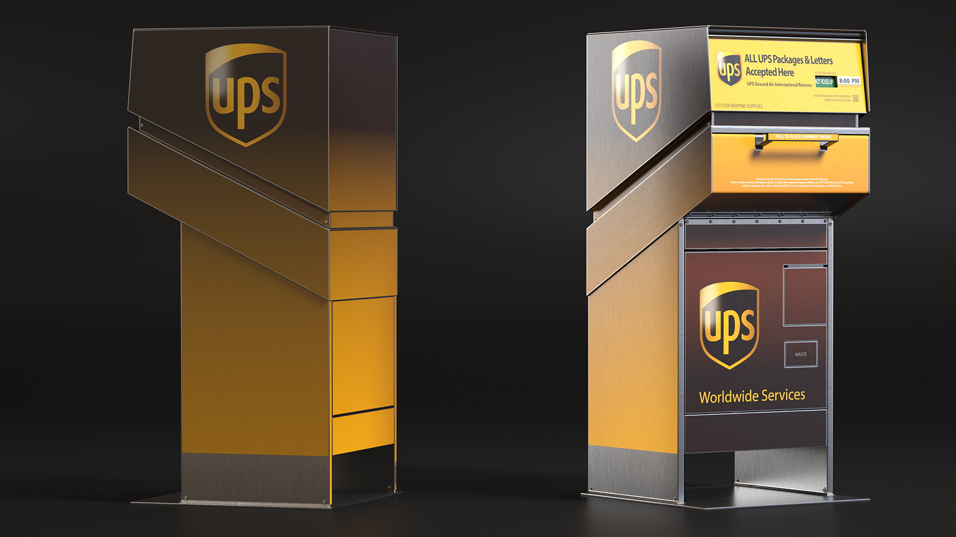 3D model UPS Package Drop Box