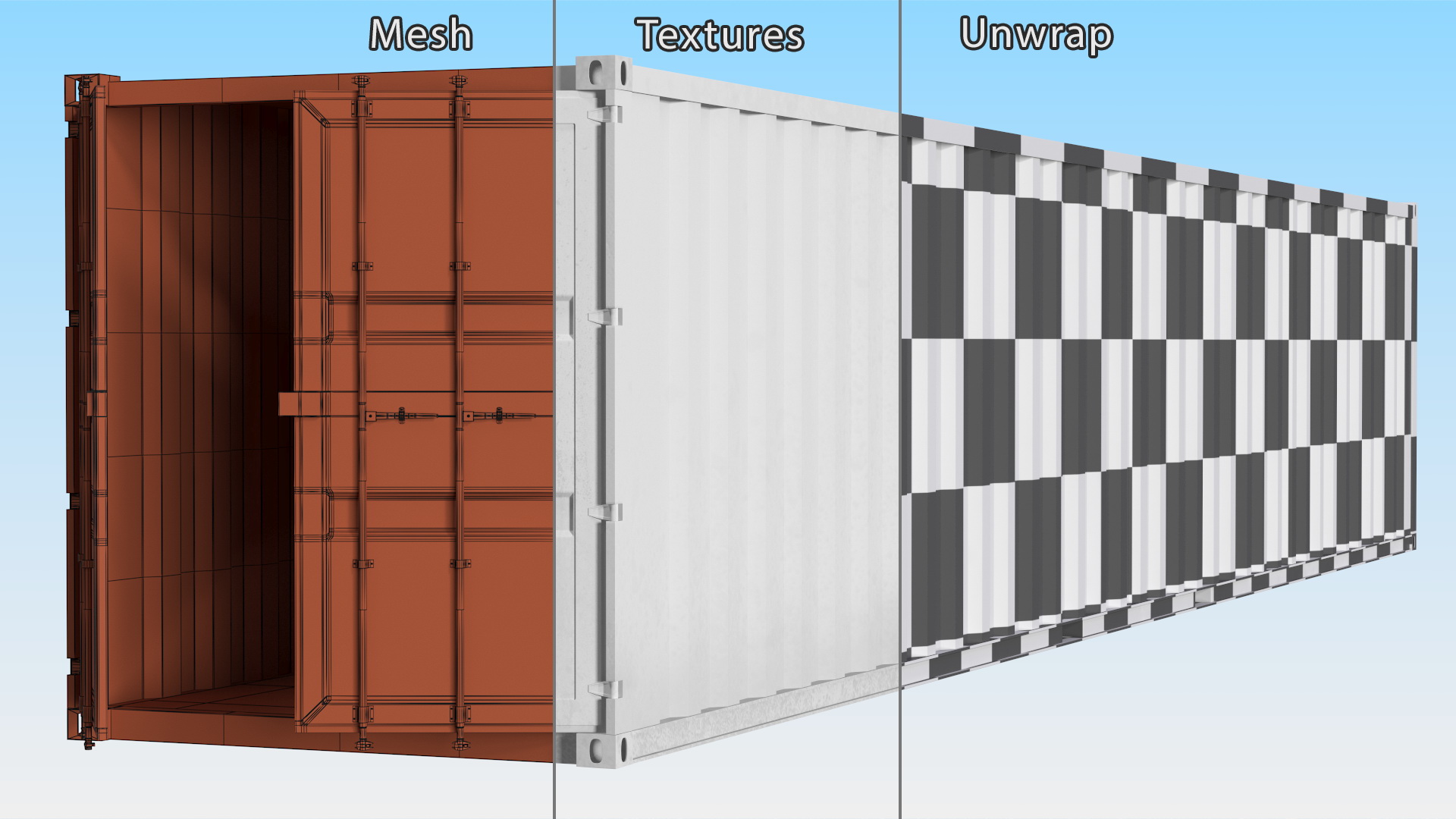 3D model Shipping Cargo Container 48 Ft