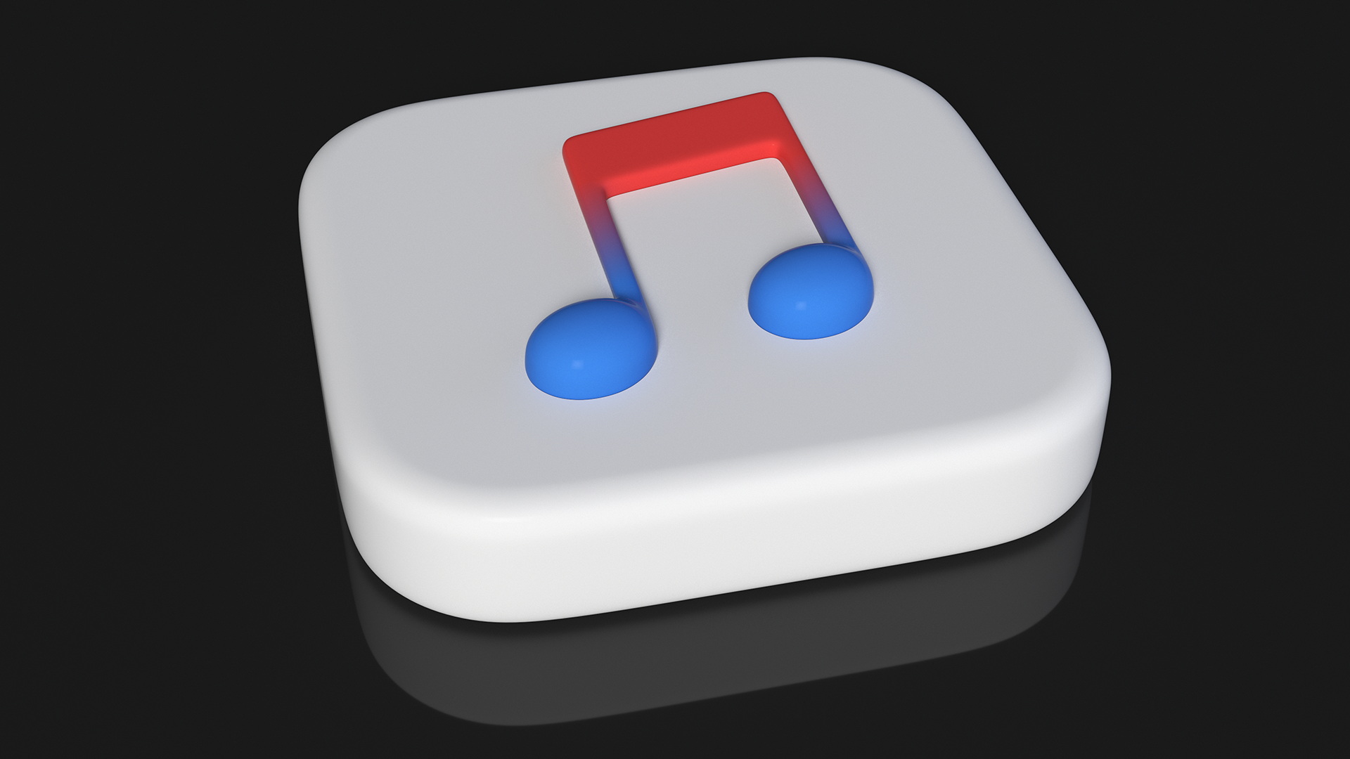 iPhone iOS Apple Music Icon 3D