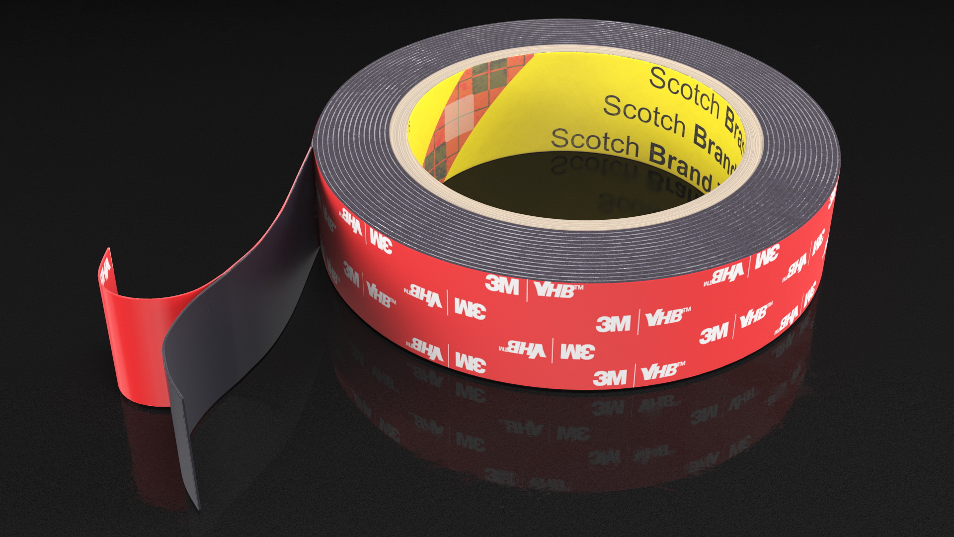 VHB 3M 5952 Double Sided Acrylic Foam Tape 3D