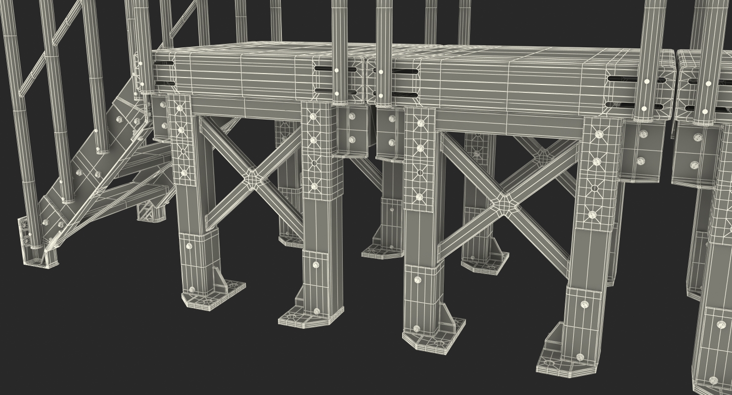 Industrial Stairs 3D