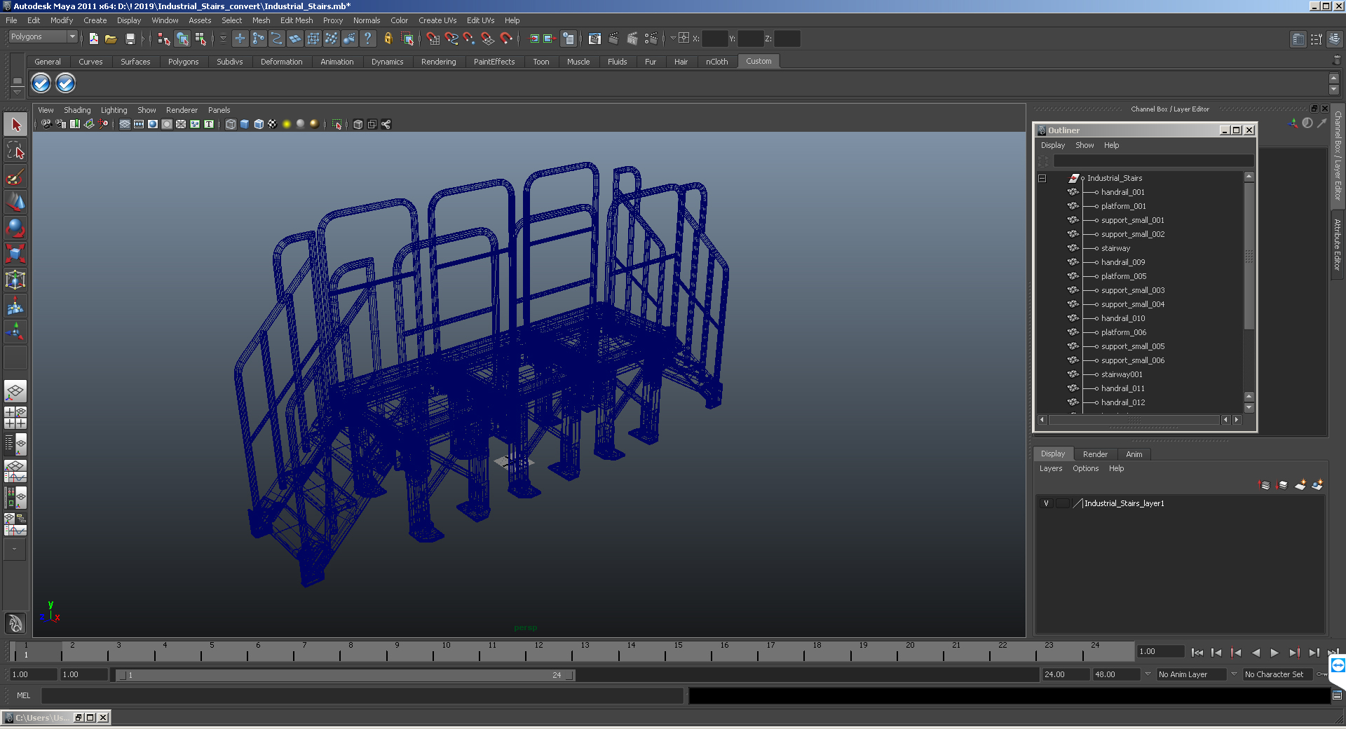 Industrial Stairs 3D