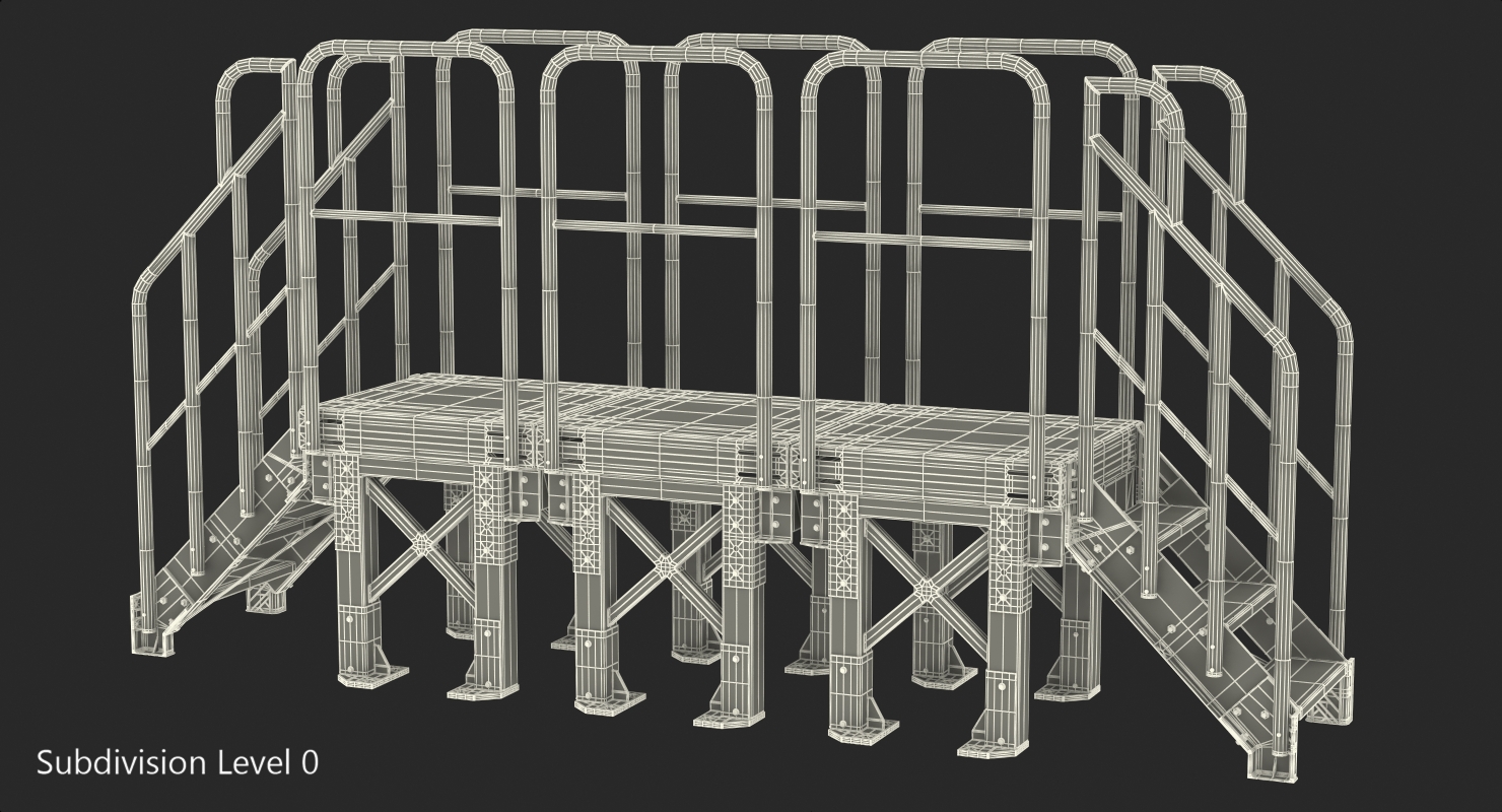 Industrial Stairs 3D