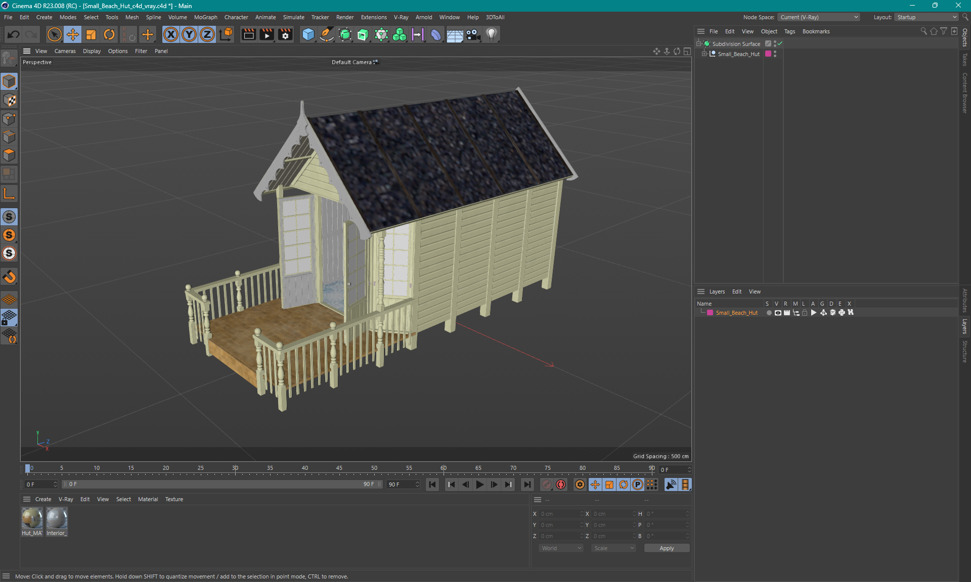 3D model Small Beach Hut