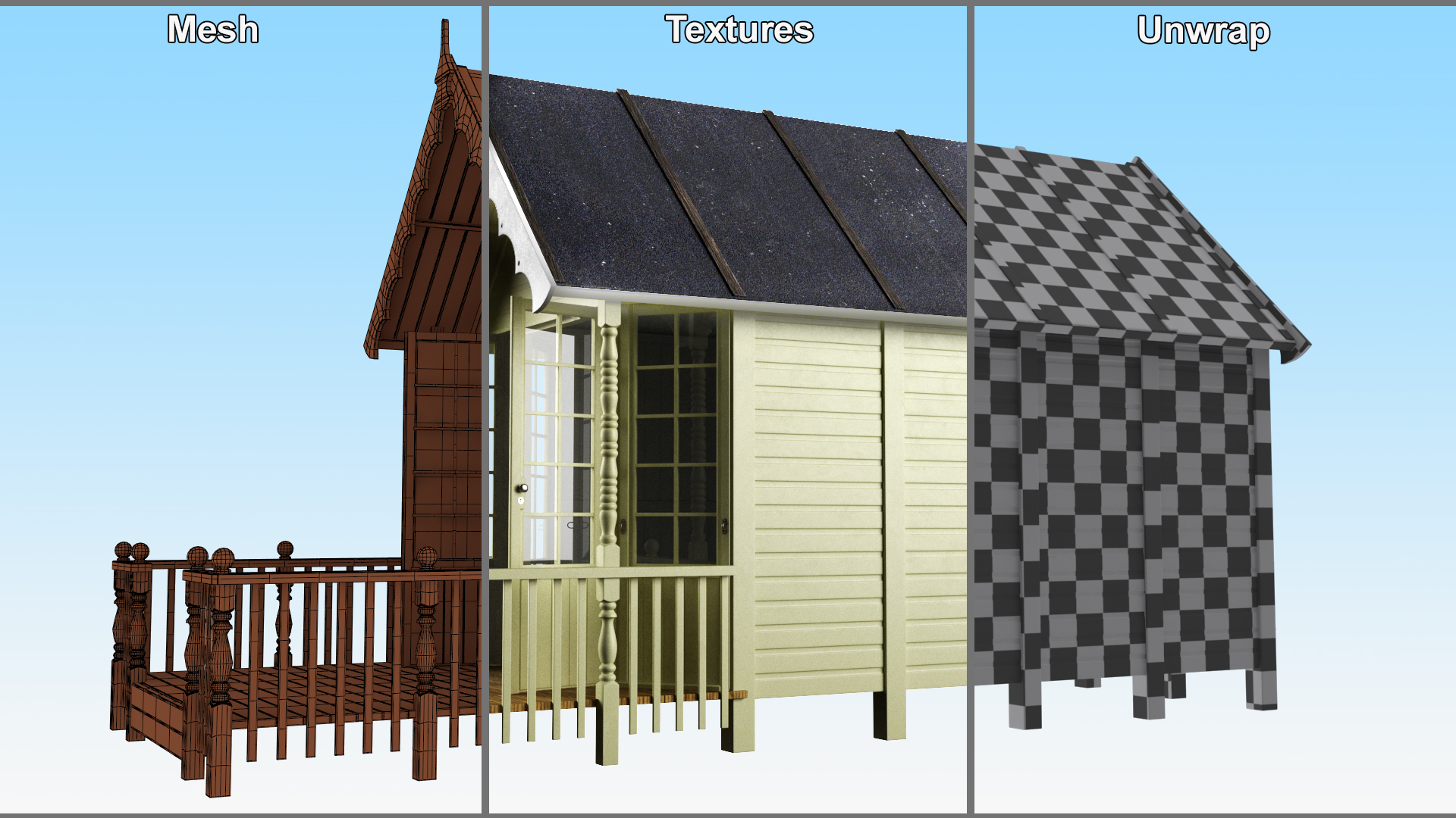 3D model Small Beach Hut