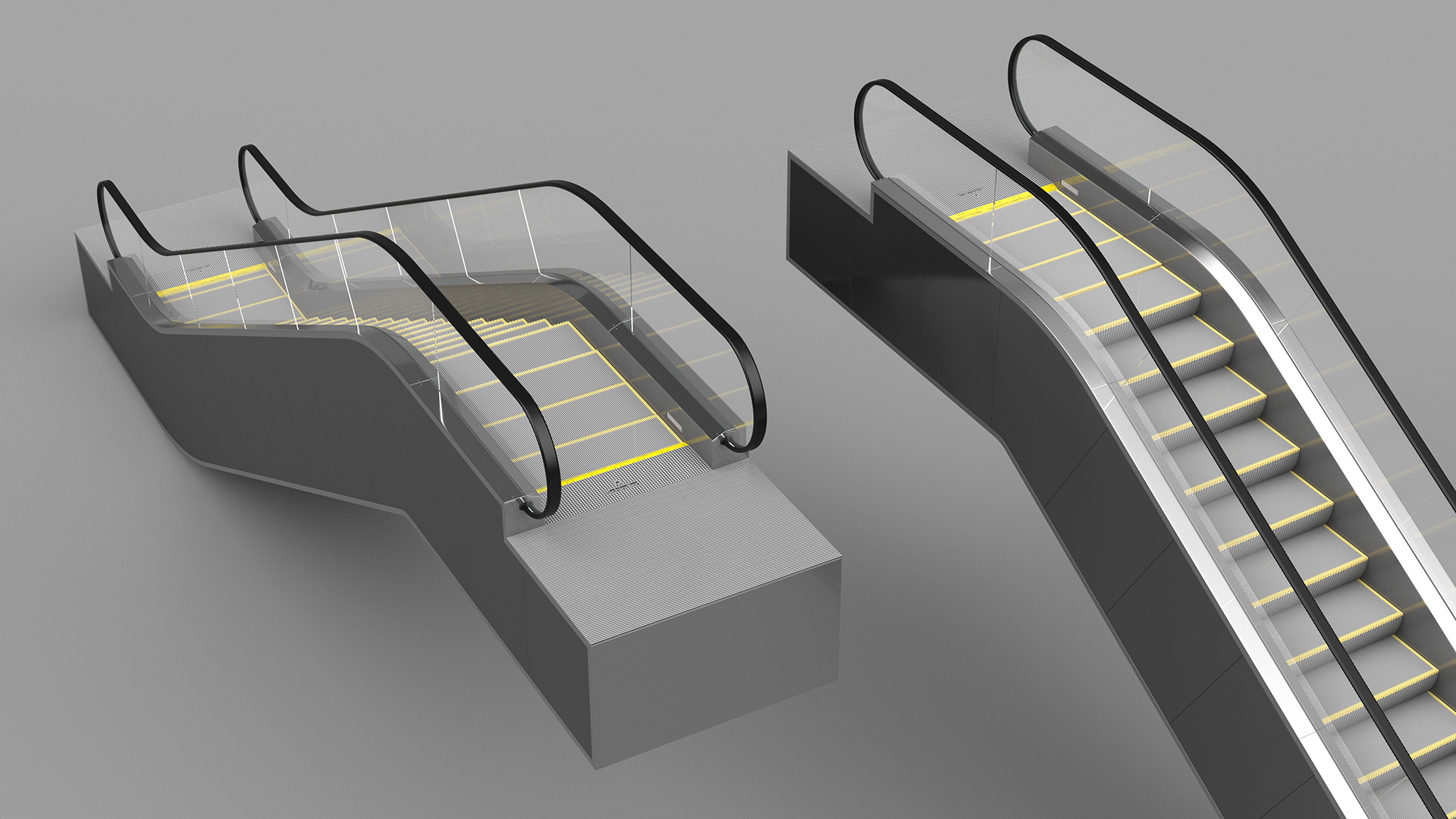 3D model Commercial Escalator