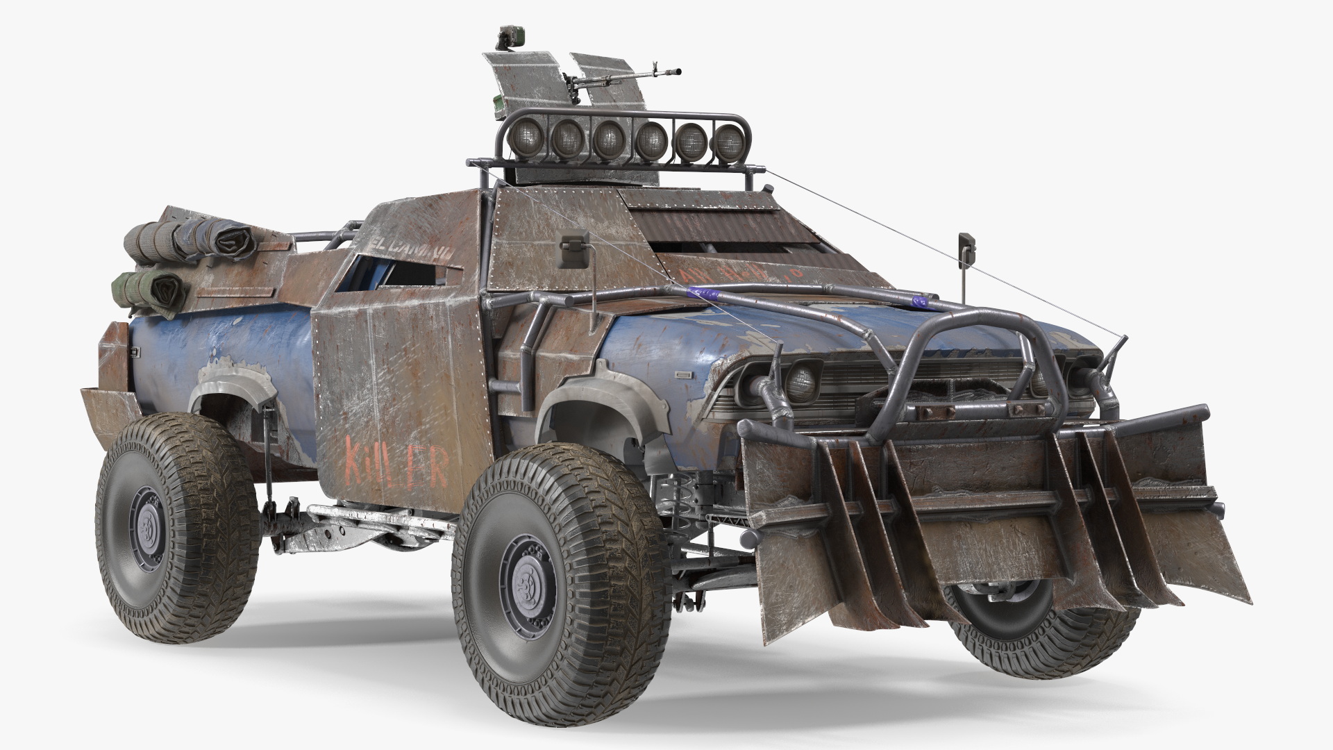 Post Apocalyptic Car Rigged 3D