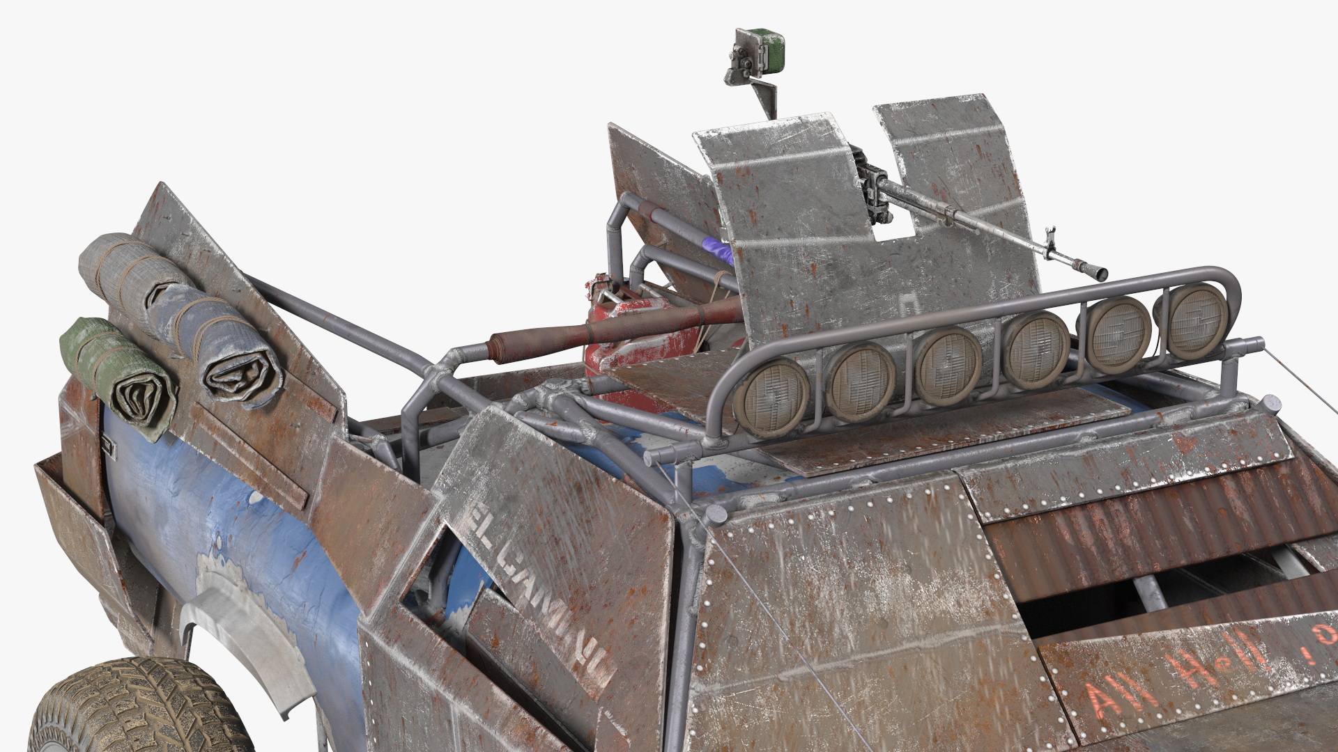 Post Apocalyptic Car Rigged 3D