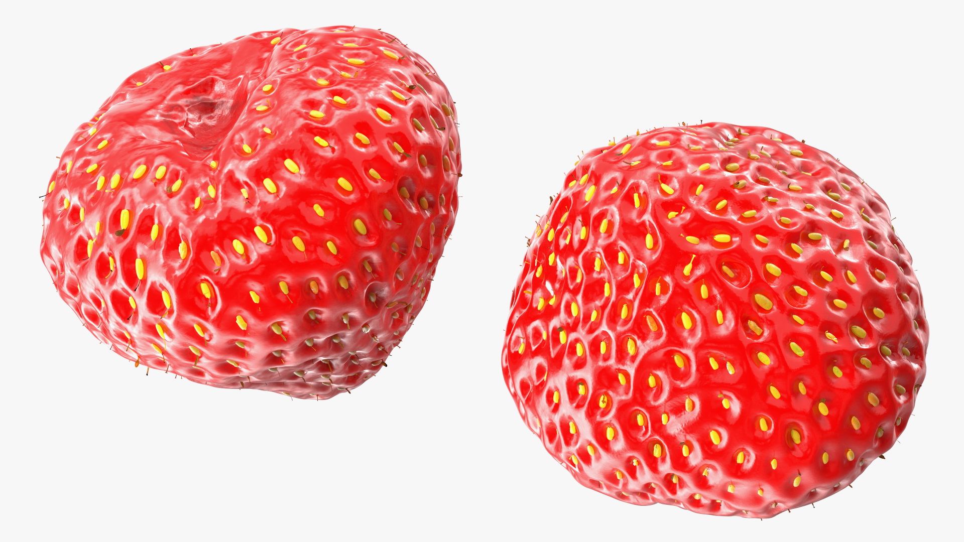 Bowl of Strawberries with Whipped Cream 3D model