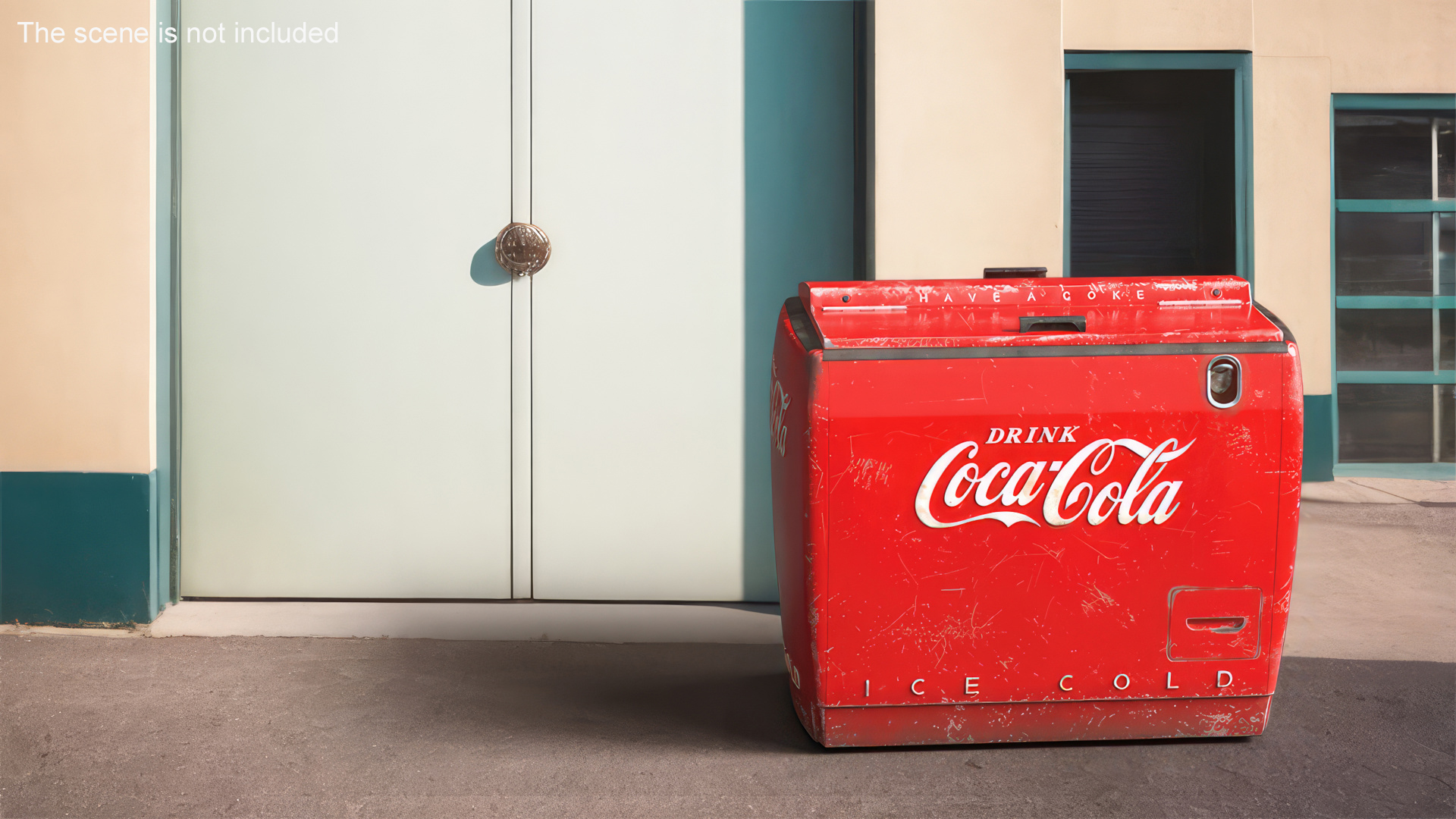 3D Old Refrigerator Coca Cola