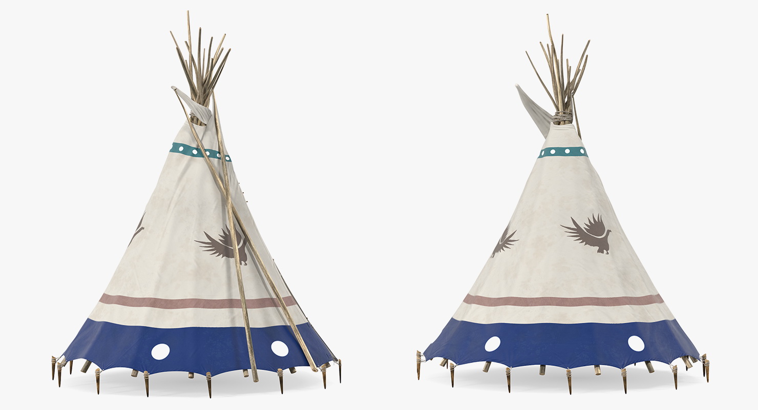 3D model Traditional Canvas Teepee