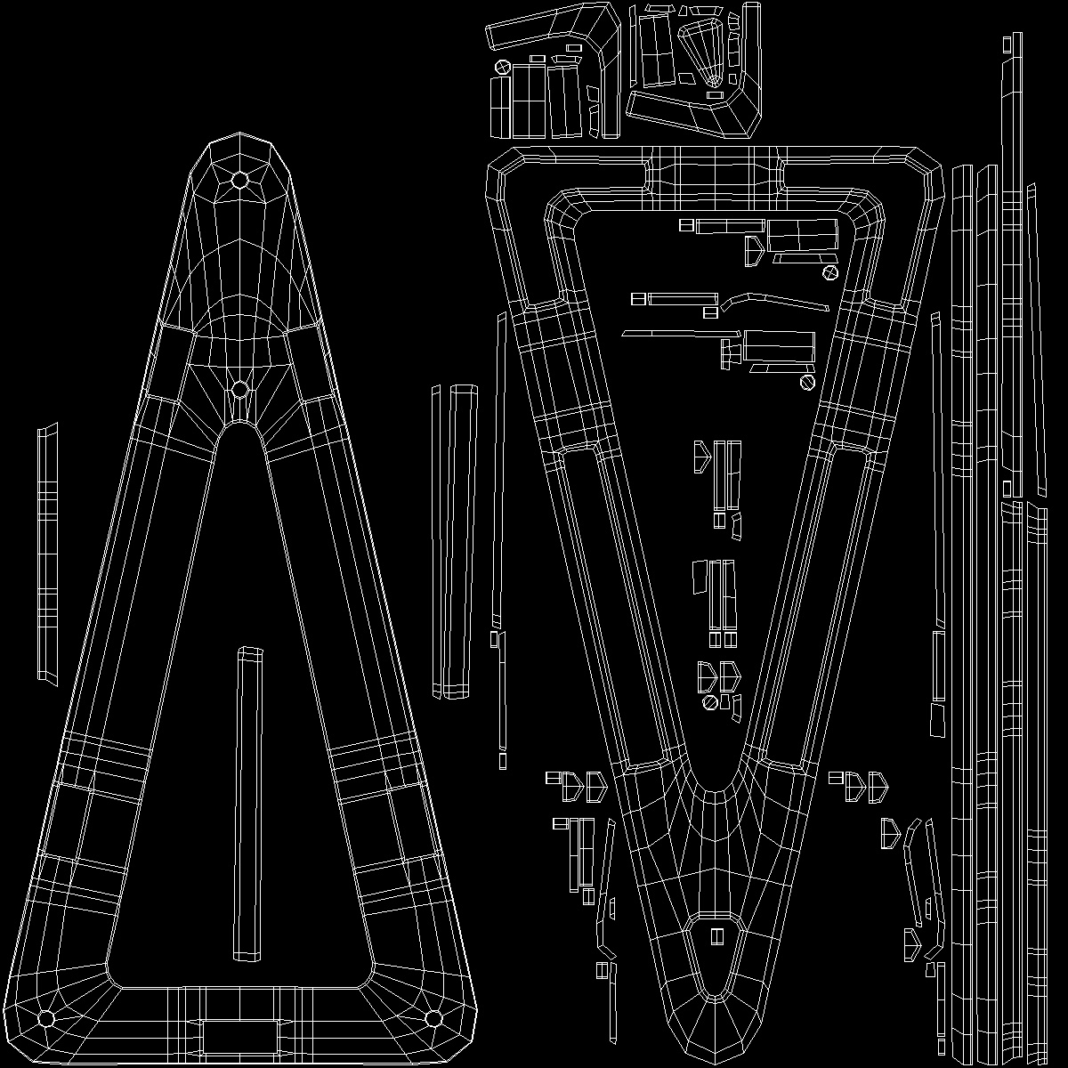 Magnetic Stretched Triangles Set 3D