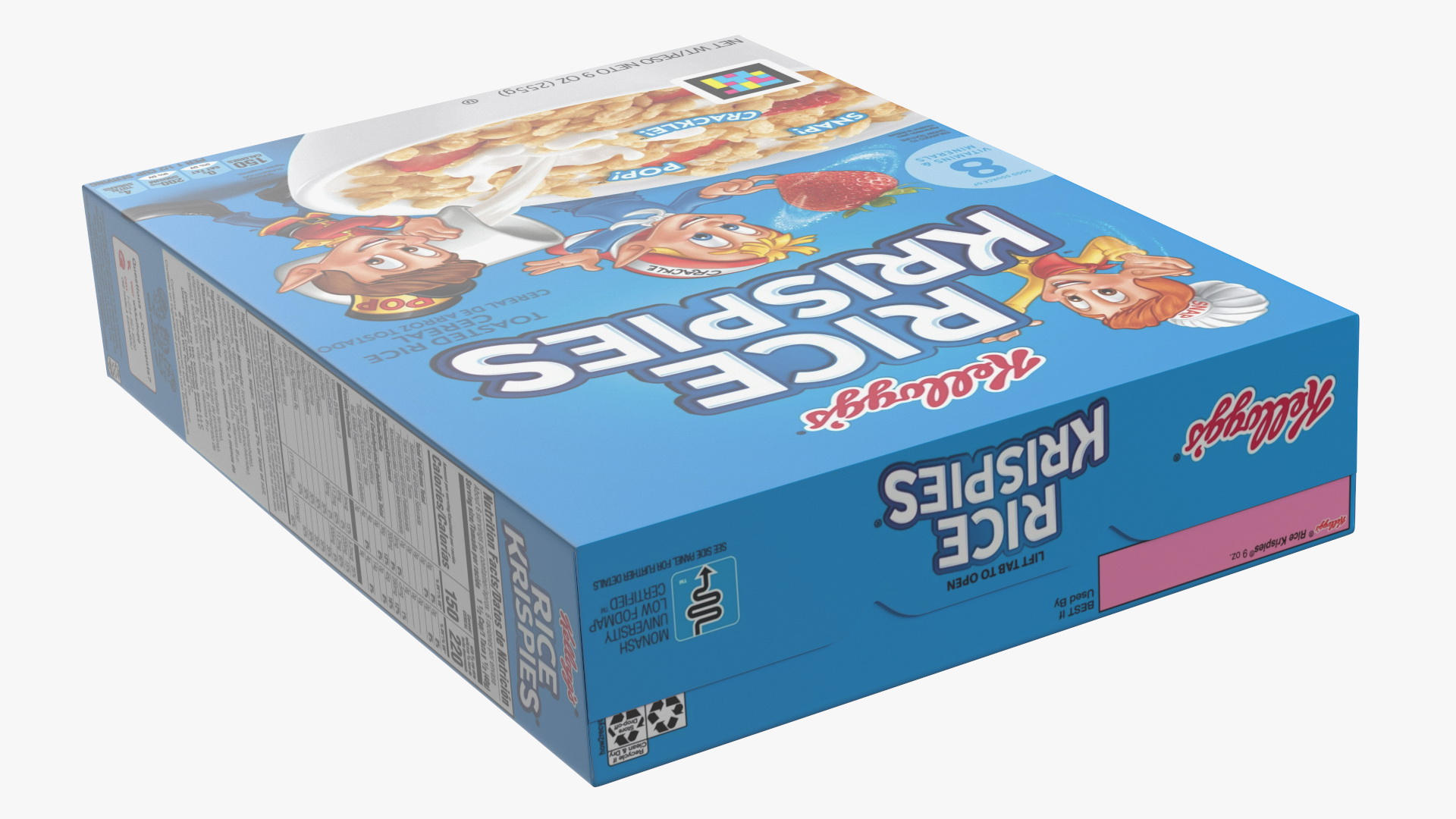 3D Rice Krispies Cereal Box Kelloggs model