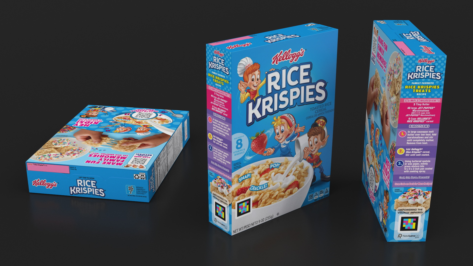 3D Rice Krispies Cereal Box Kelloggs model