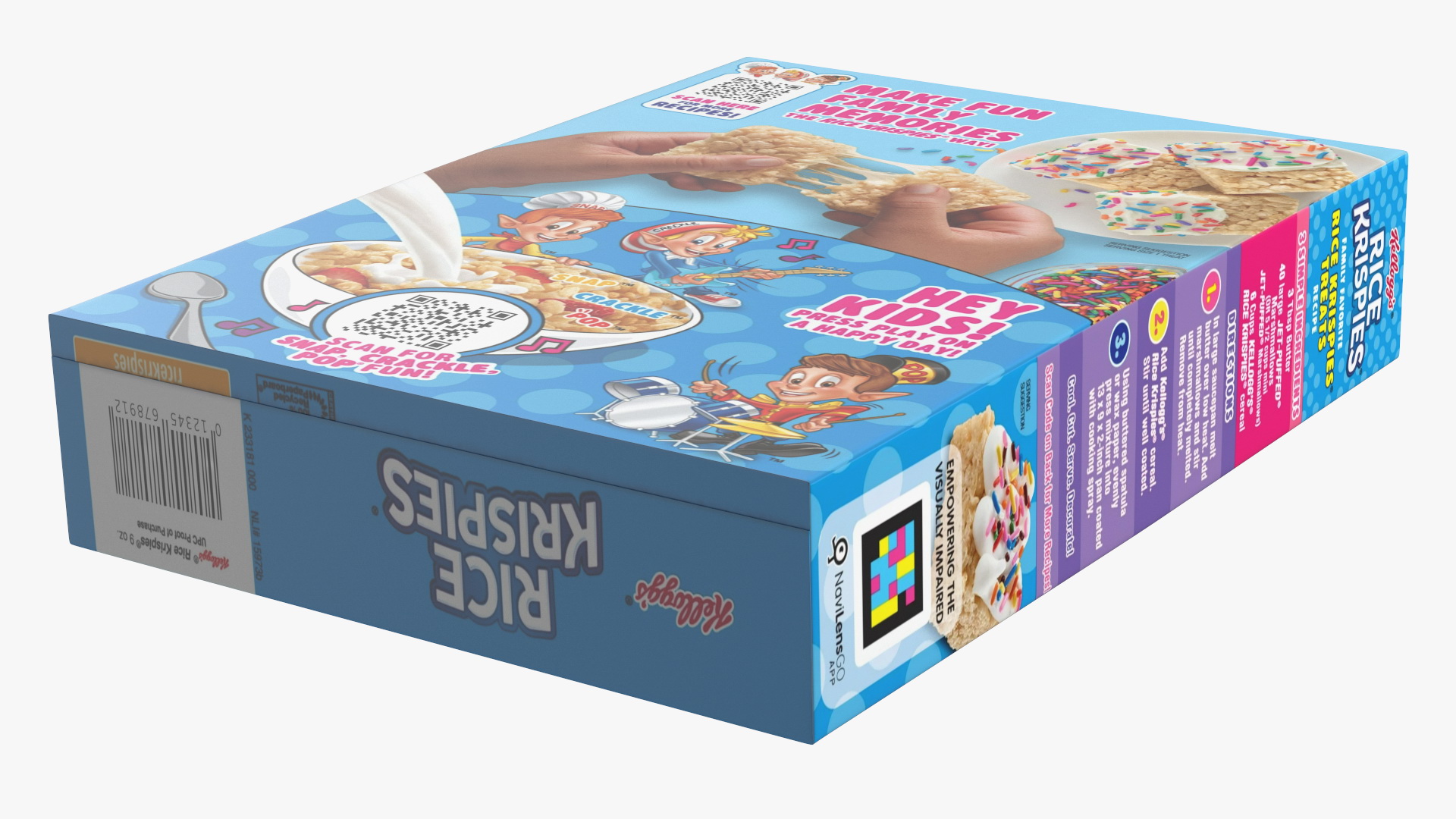 3D Rice Krispies Cereal Box Kelloggs model