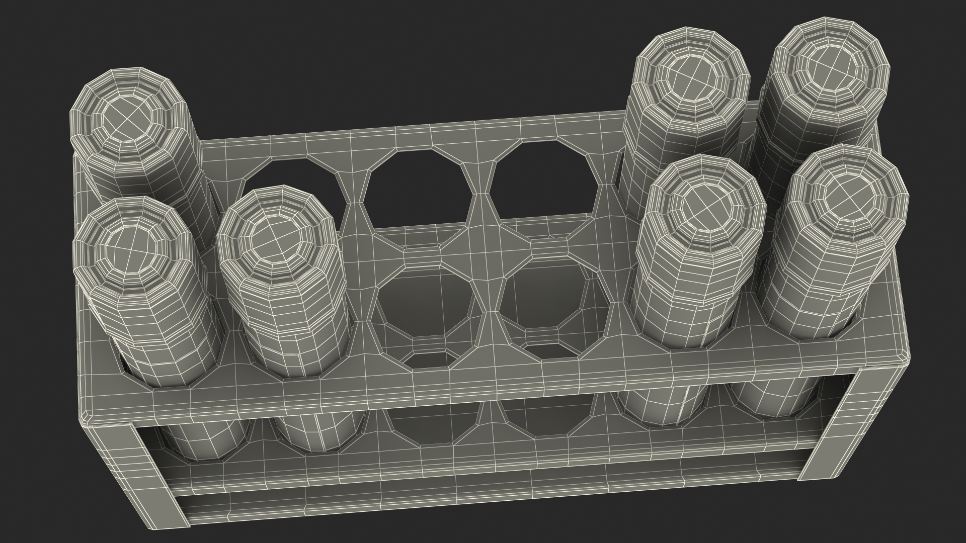 3D Test Tube Rack with Mixed Coronavirus Tests model