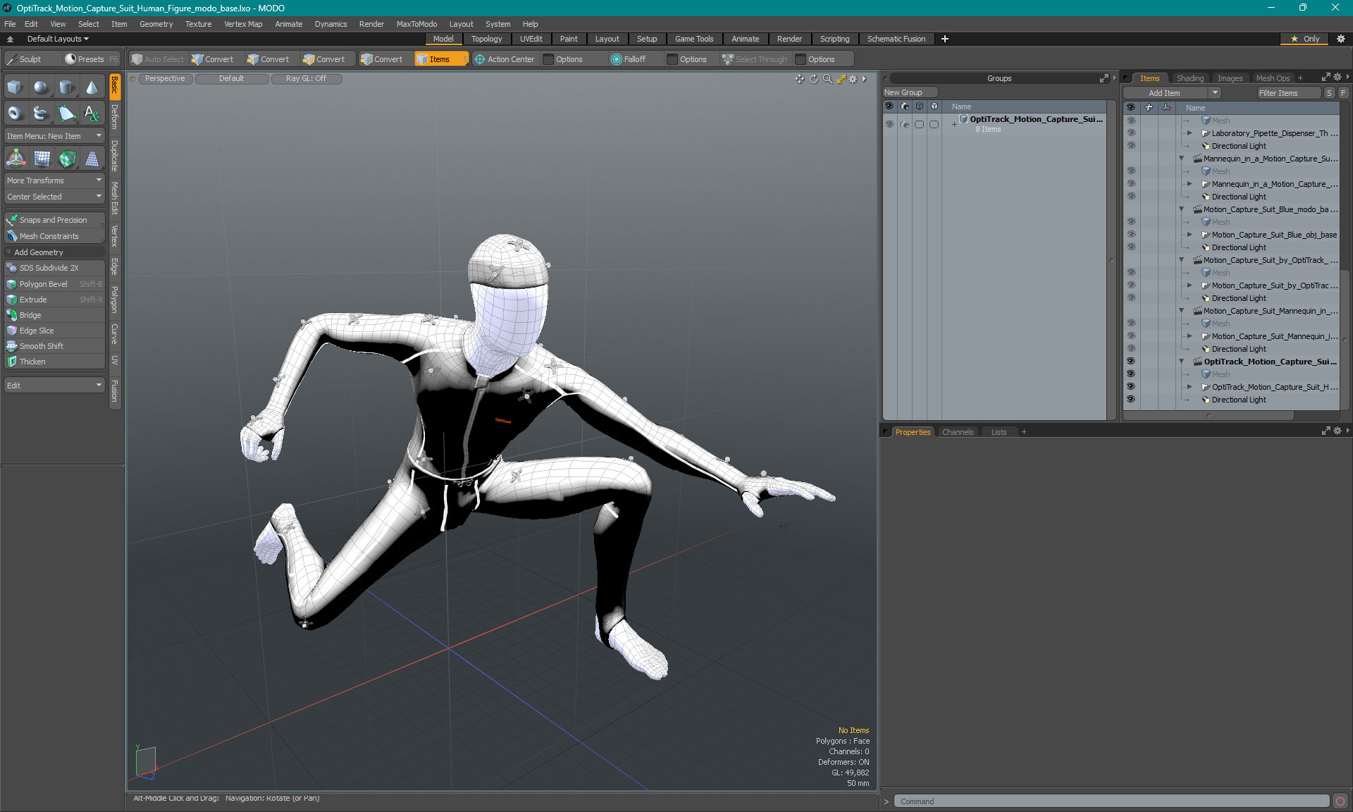 OptiTrack Motion Capture Suit Human Figure 3D