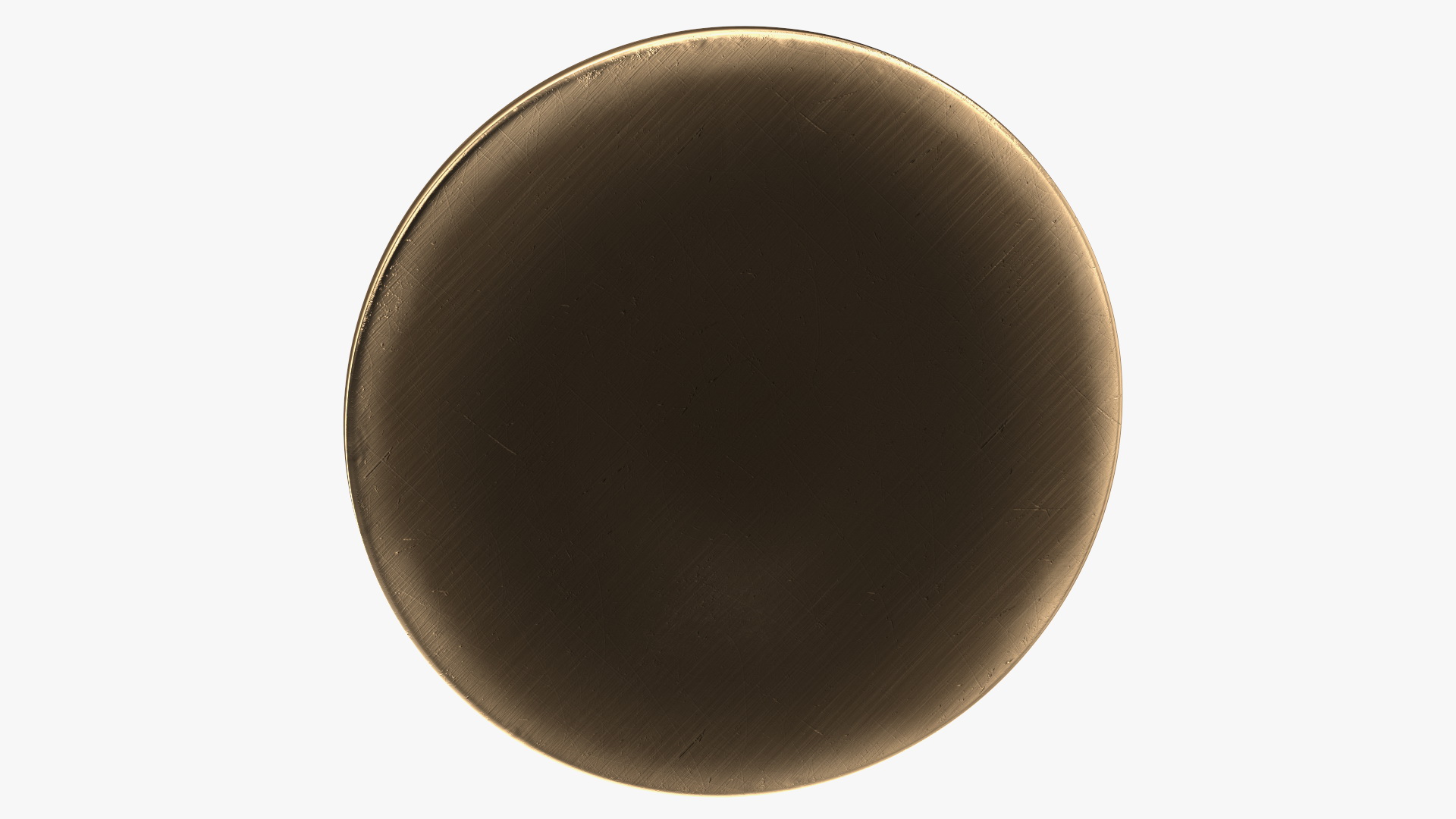 3D Round Solid Brass Doorbell Button model