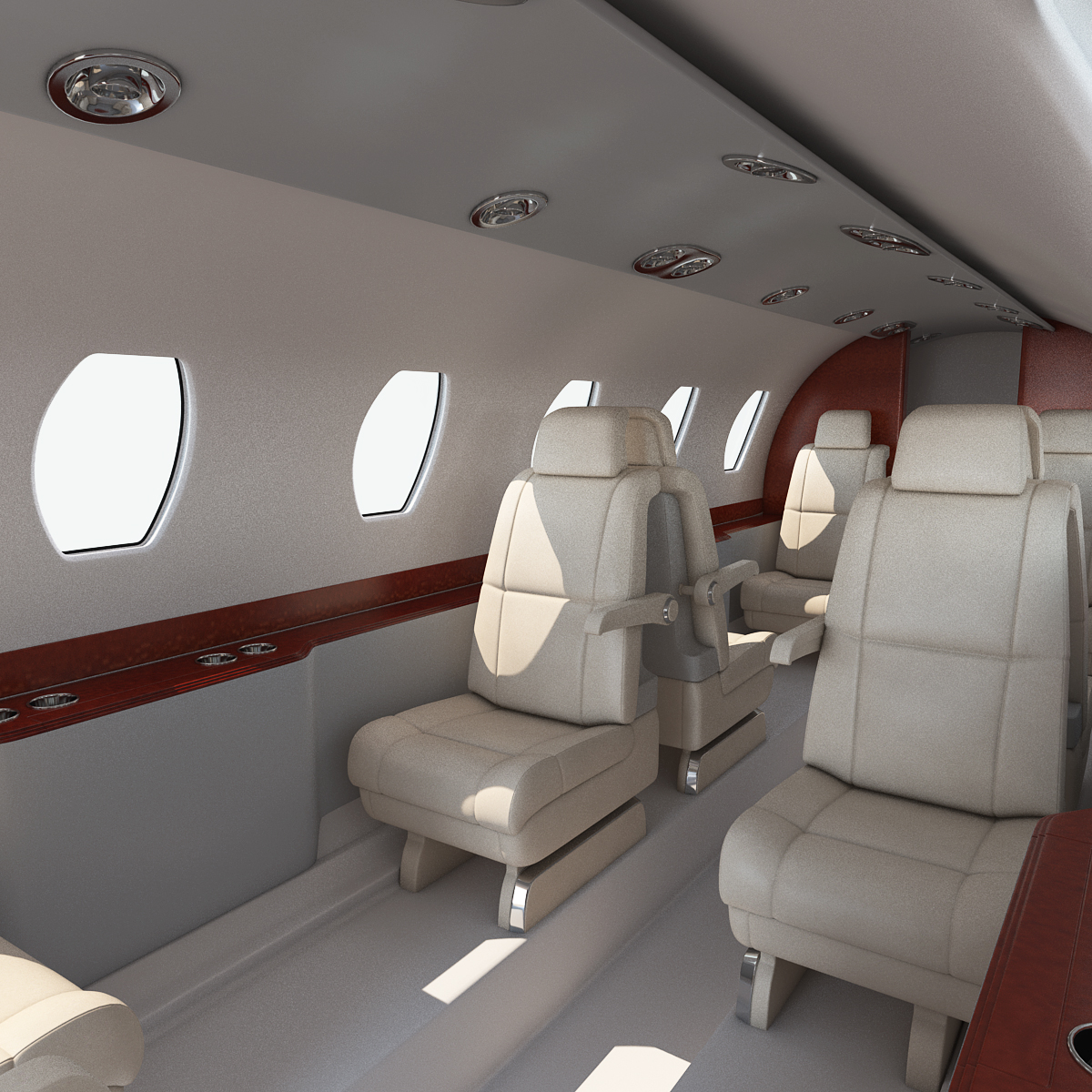 3D Business Jet Interior