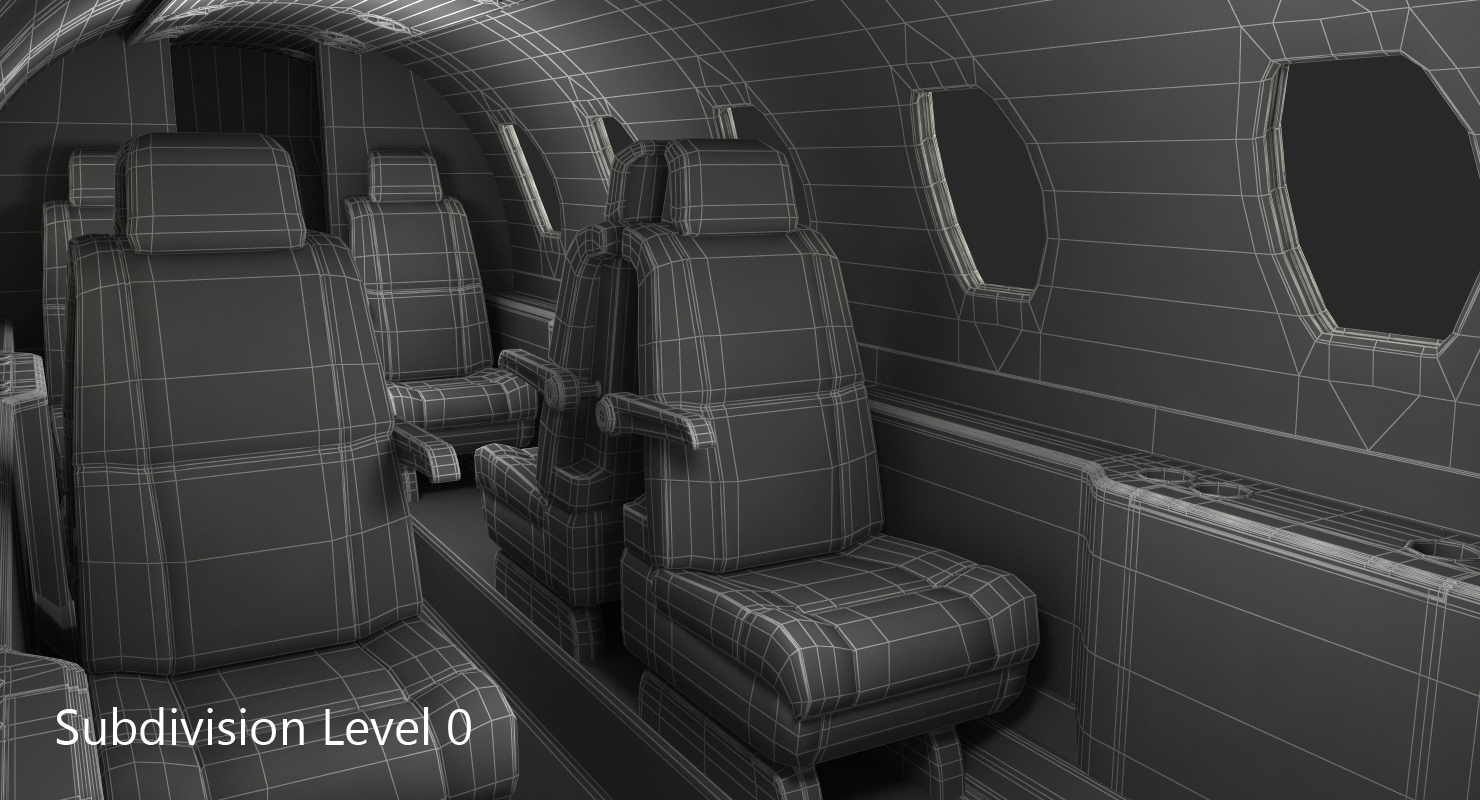 3D Business Jet Interior