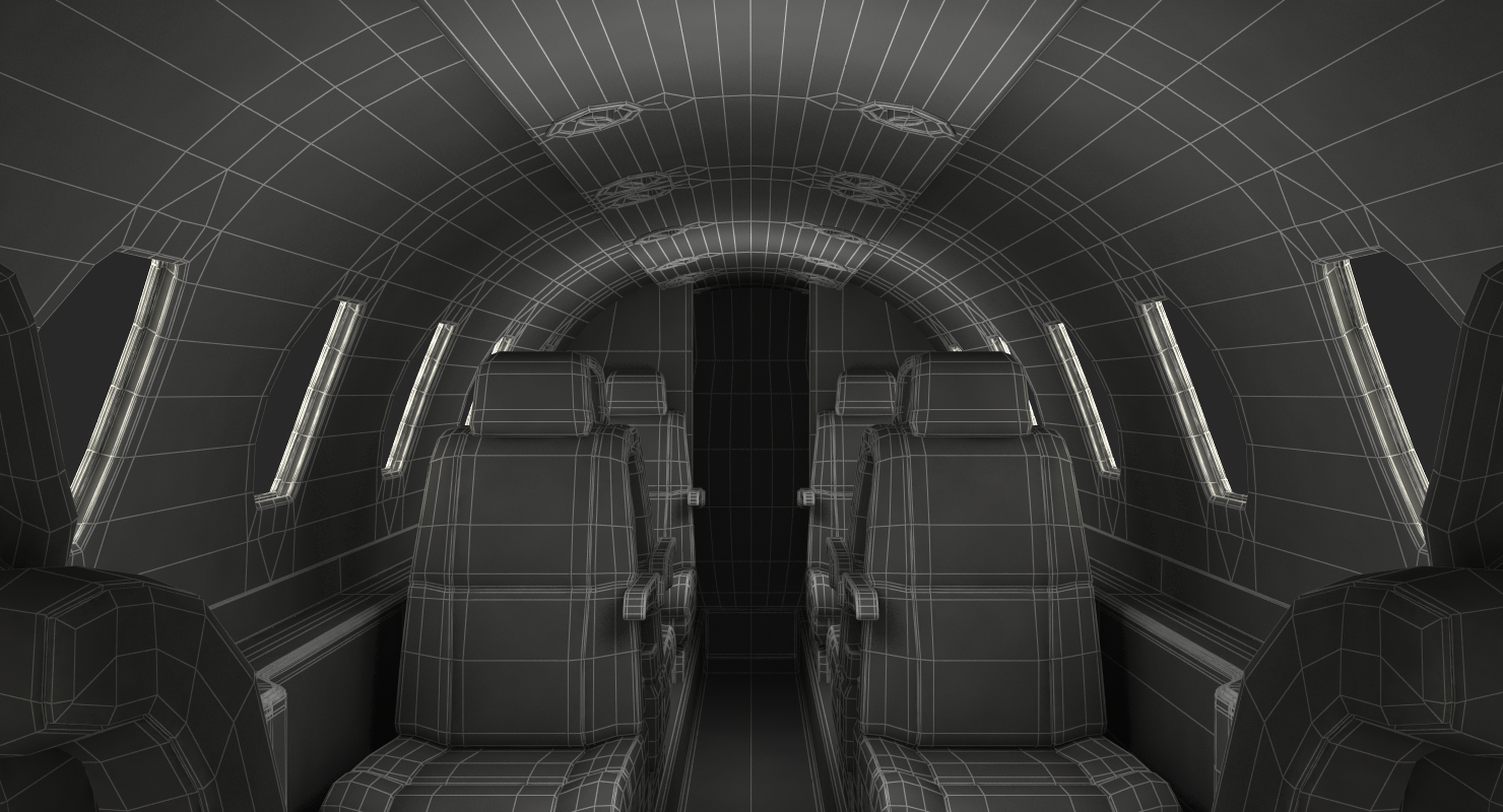 3D Business Jet Interior