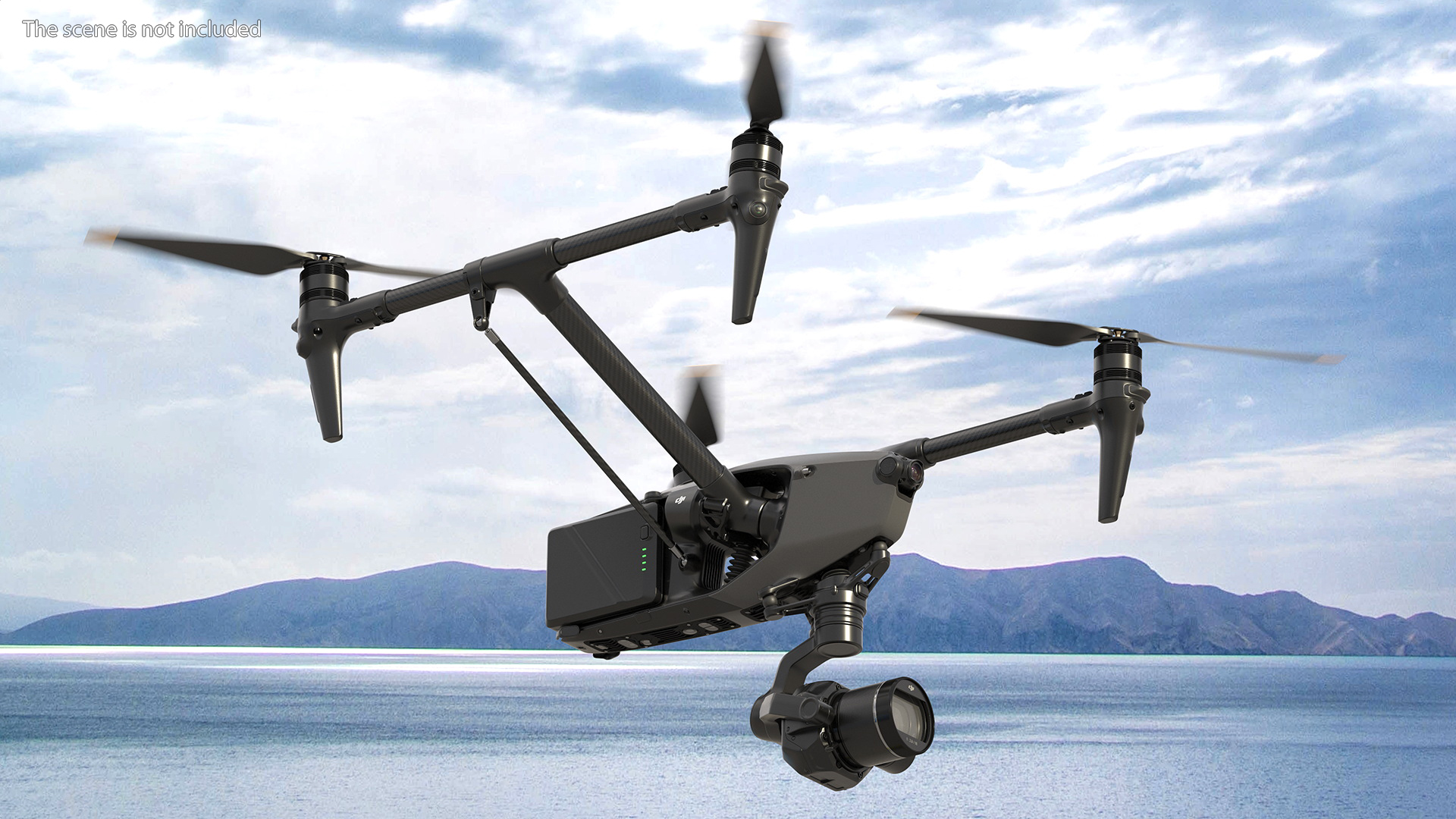 DJI Inspires Drone Rigged for Cinema 4D 3D model