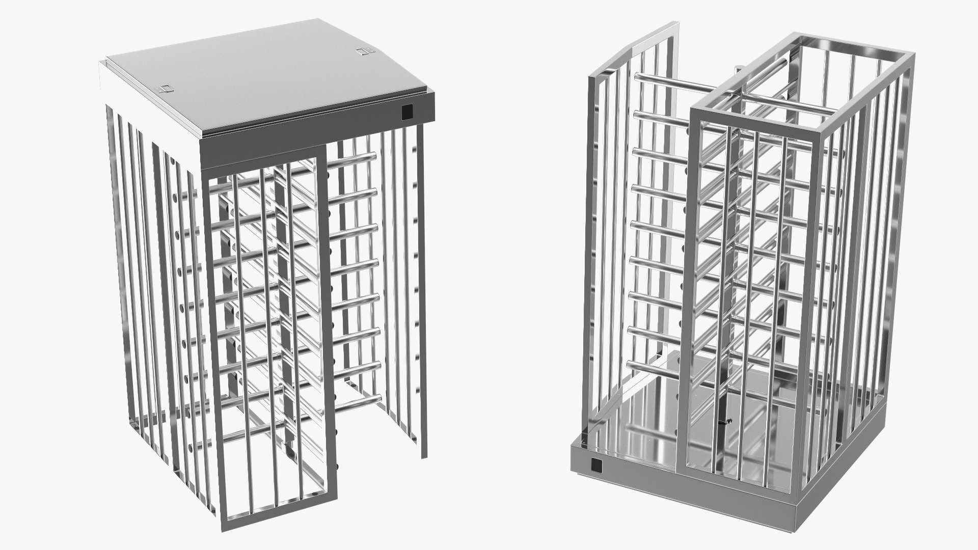 Stainless Steel Security Turnstile 3D model