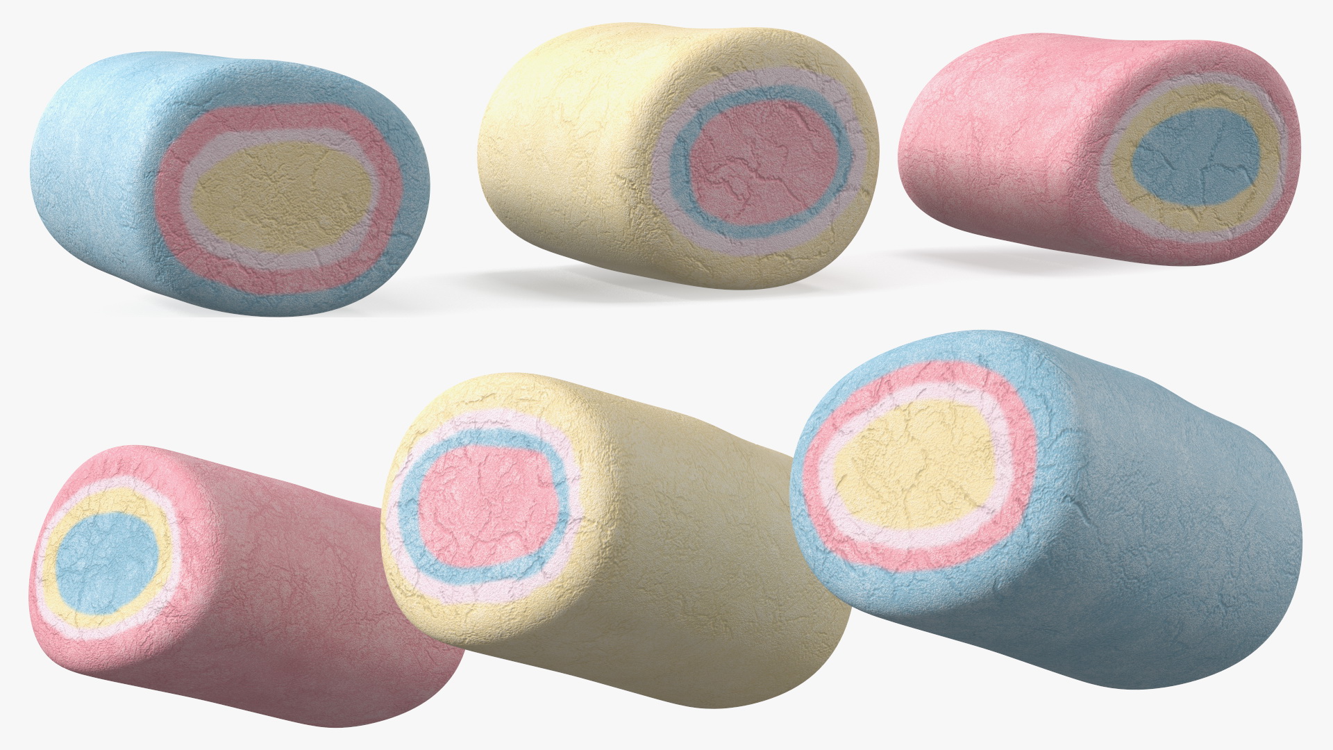 3D Colorful Marshmallow Candy