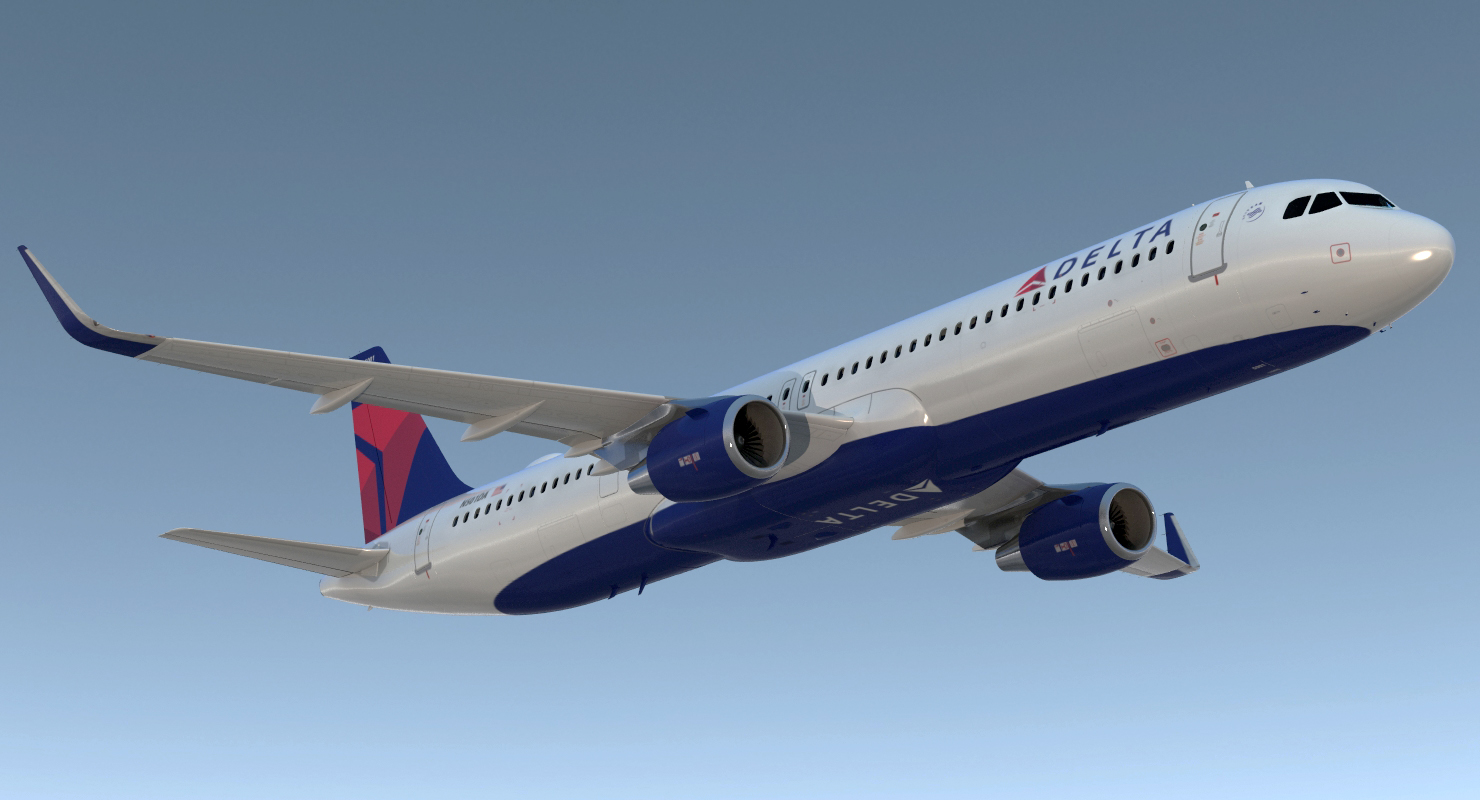 3D Airbus A321 NEO Delta