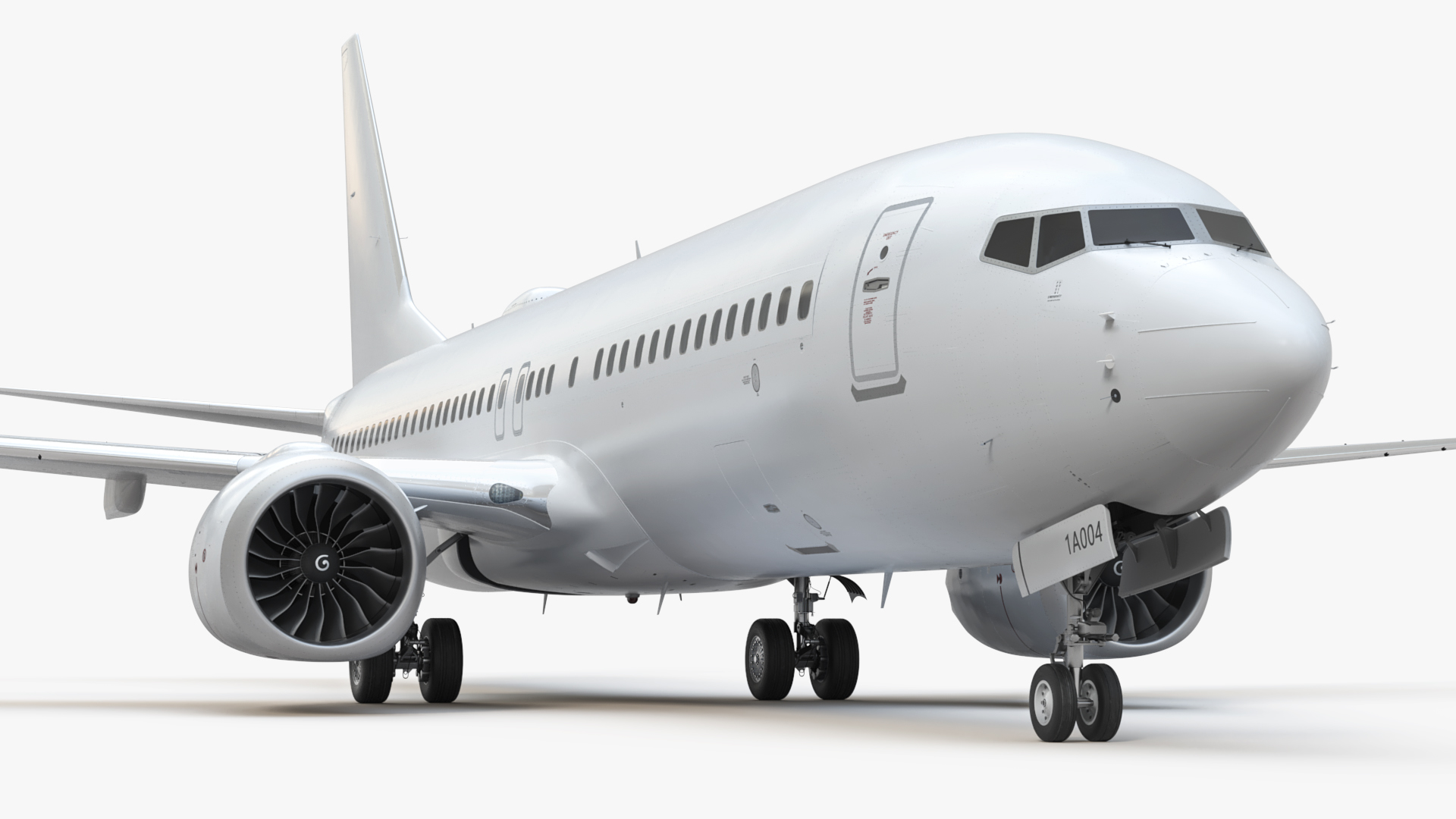 White Boeing 737 MAX 8 3D