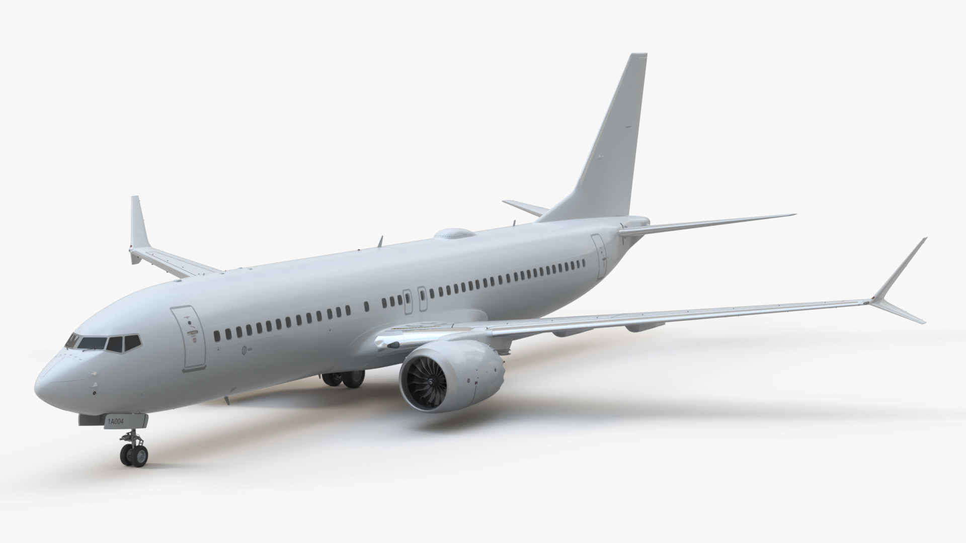 White Boeing 737 MAX 8 3D