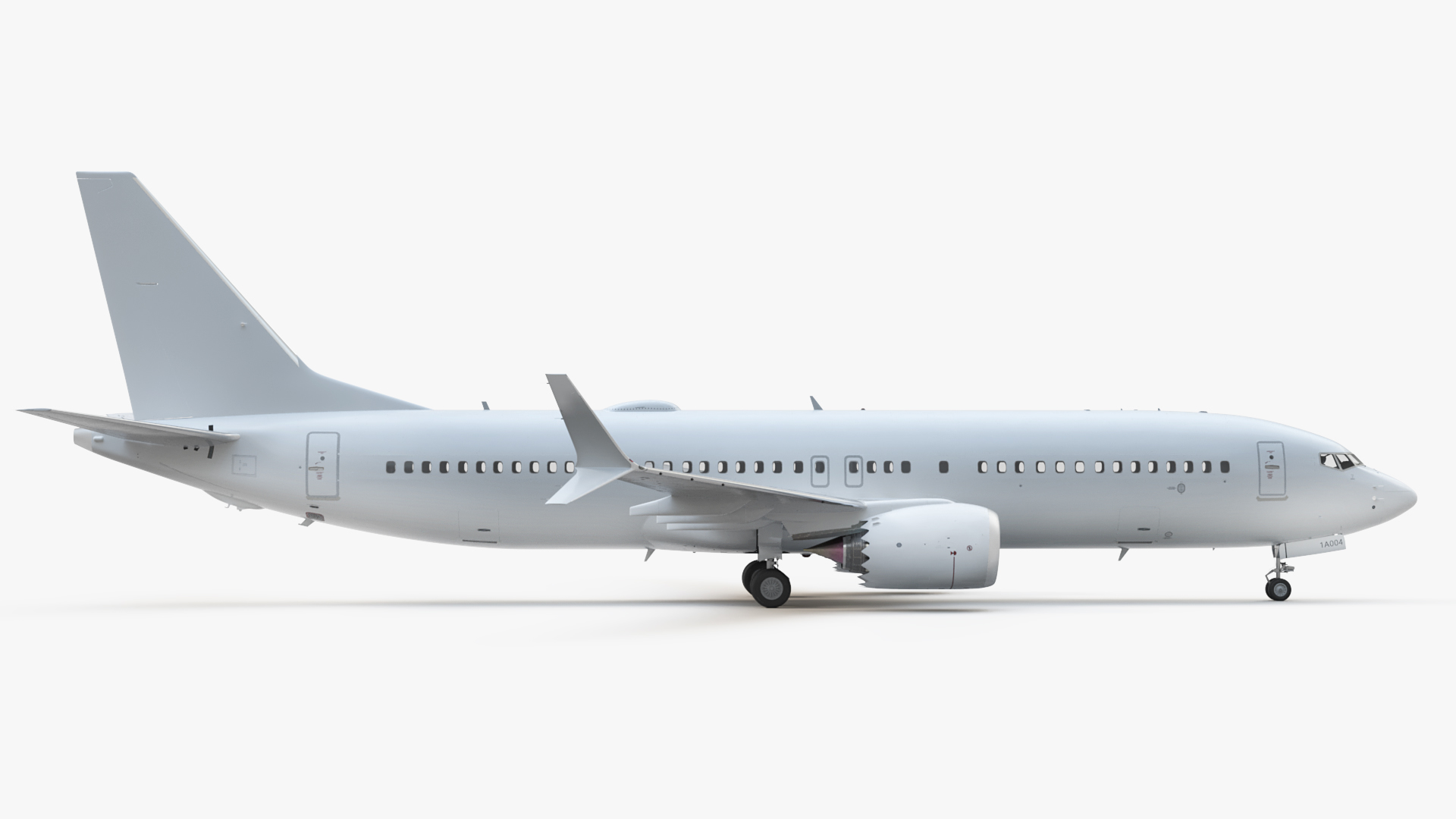 White Boeing 737 MAX 8 3D