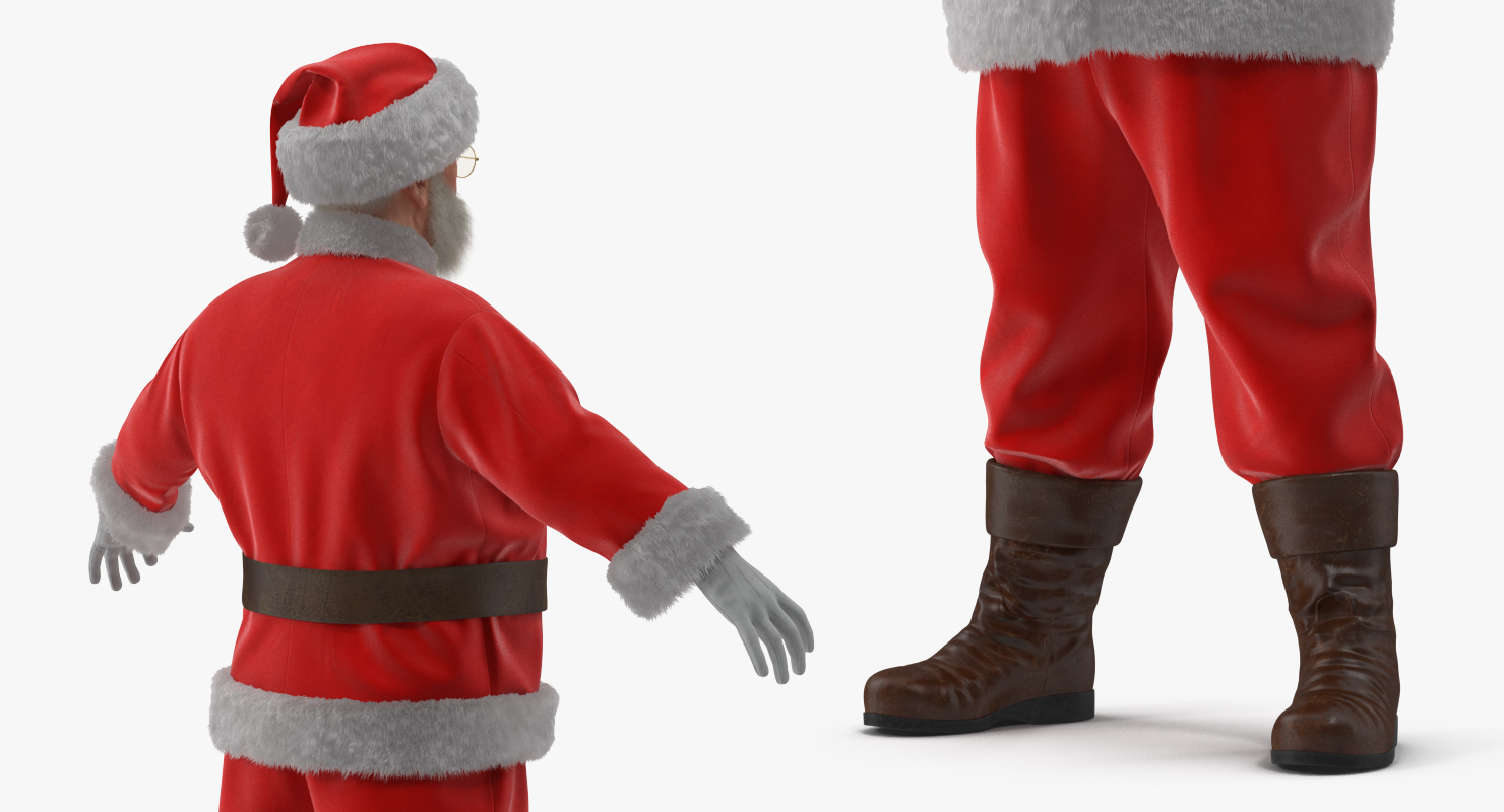 3D model Santa Claus with Fur