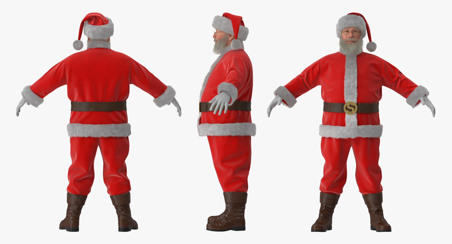 3D model Santa Claus with Fur