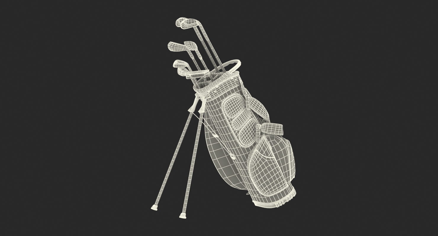 3D Golf Bag Seahawks with Clubs model