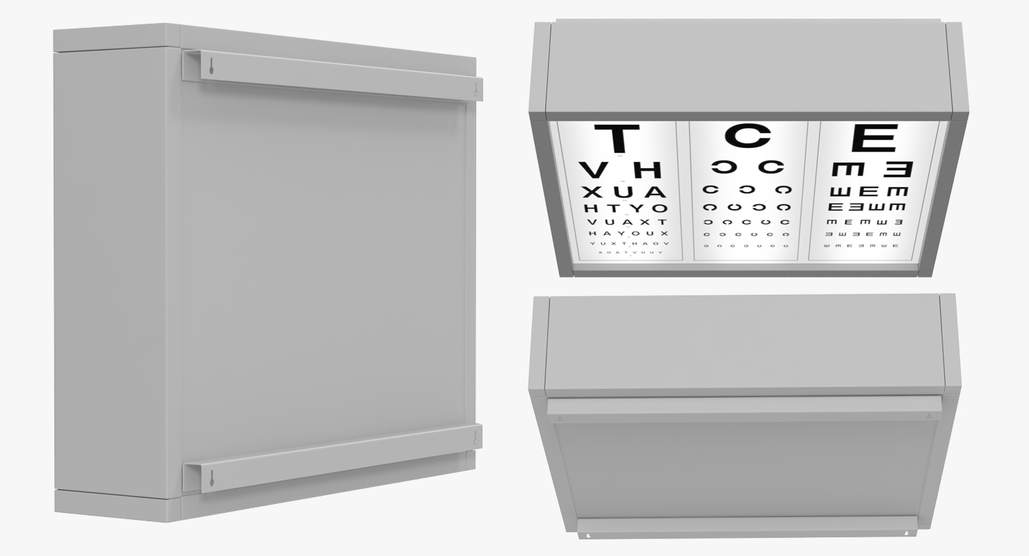 3D Optotype Medical Eye Chart