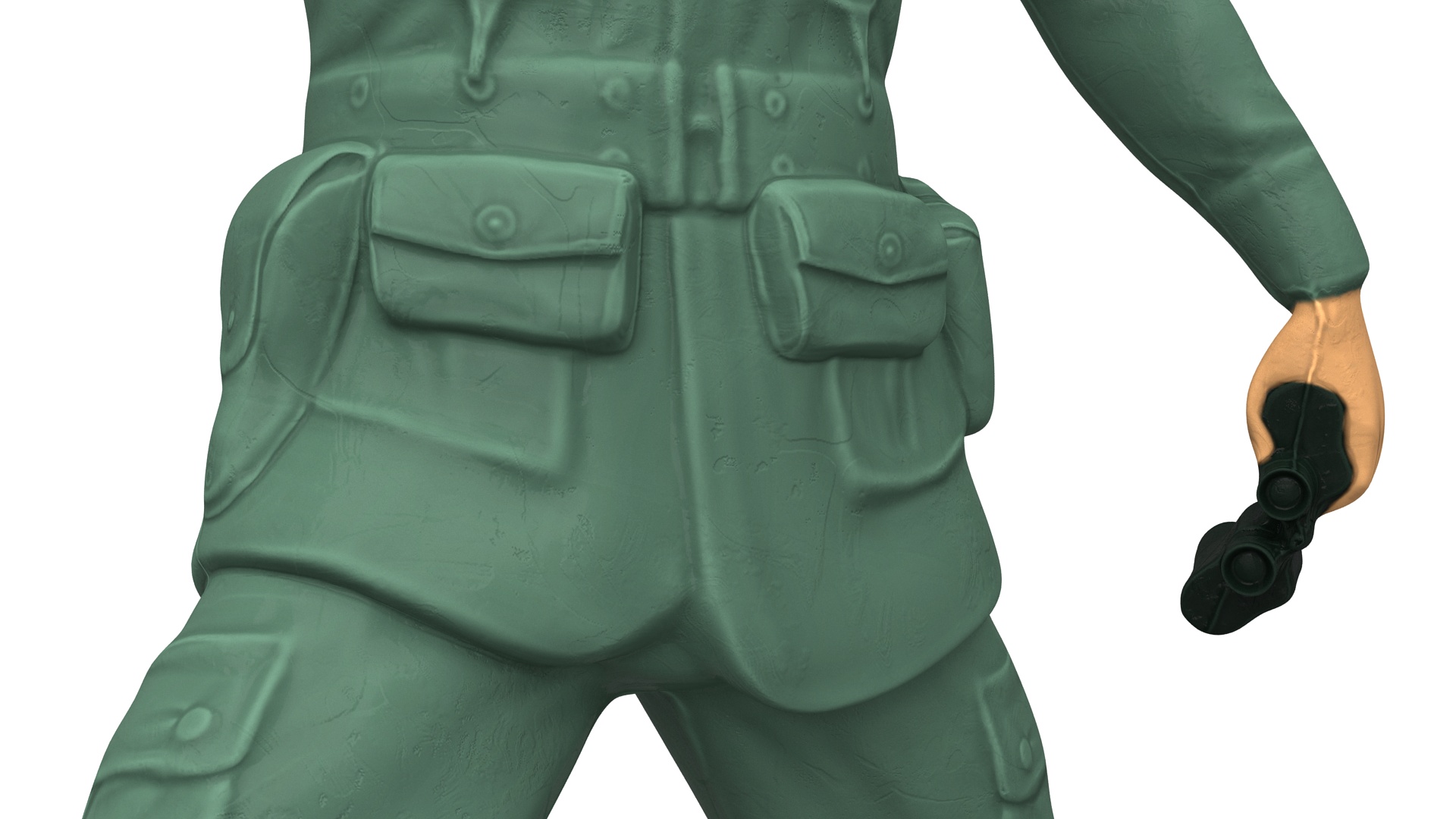 3D Toy Soldier with Pistol and Binoculars model