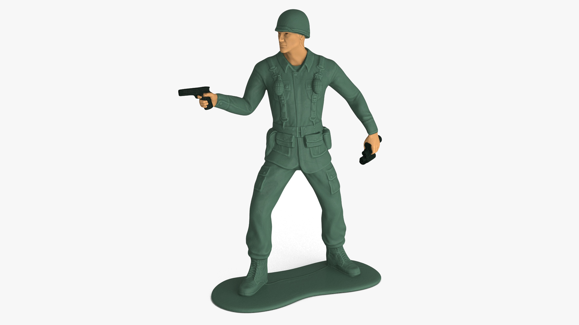 3D Toy Soldier with Pistol and Binoculars model