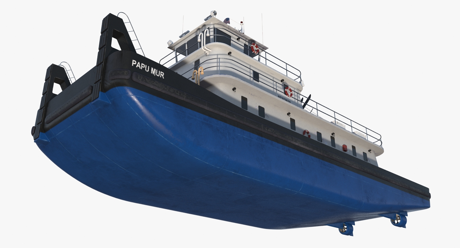 Push Boat Ship 3D model