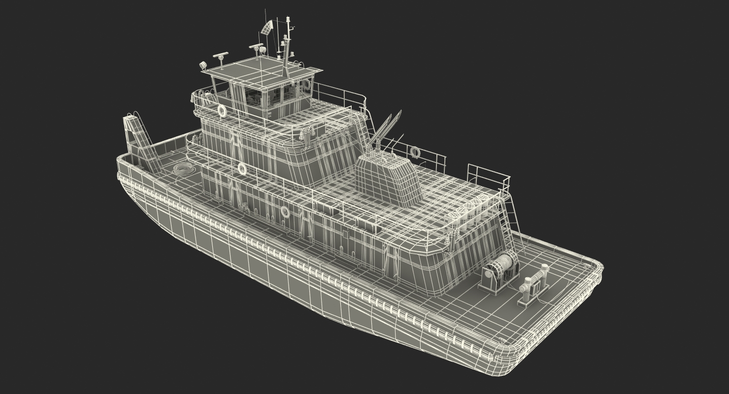 Push Boat Ship 3D model