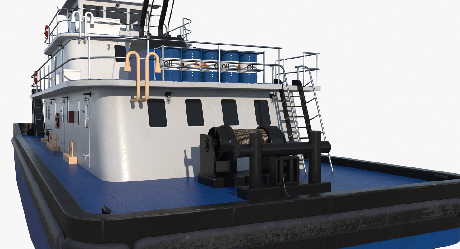 Push Boat Ship 3D model