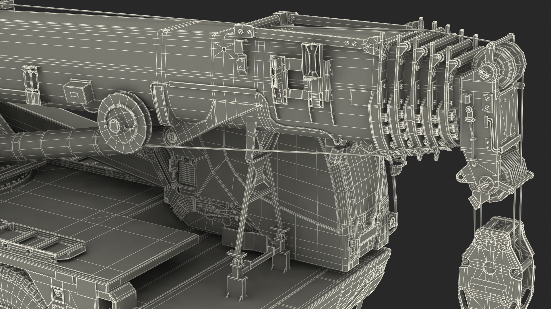 3D Compact Mobile Crane Generic model