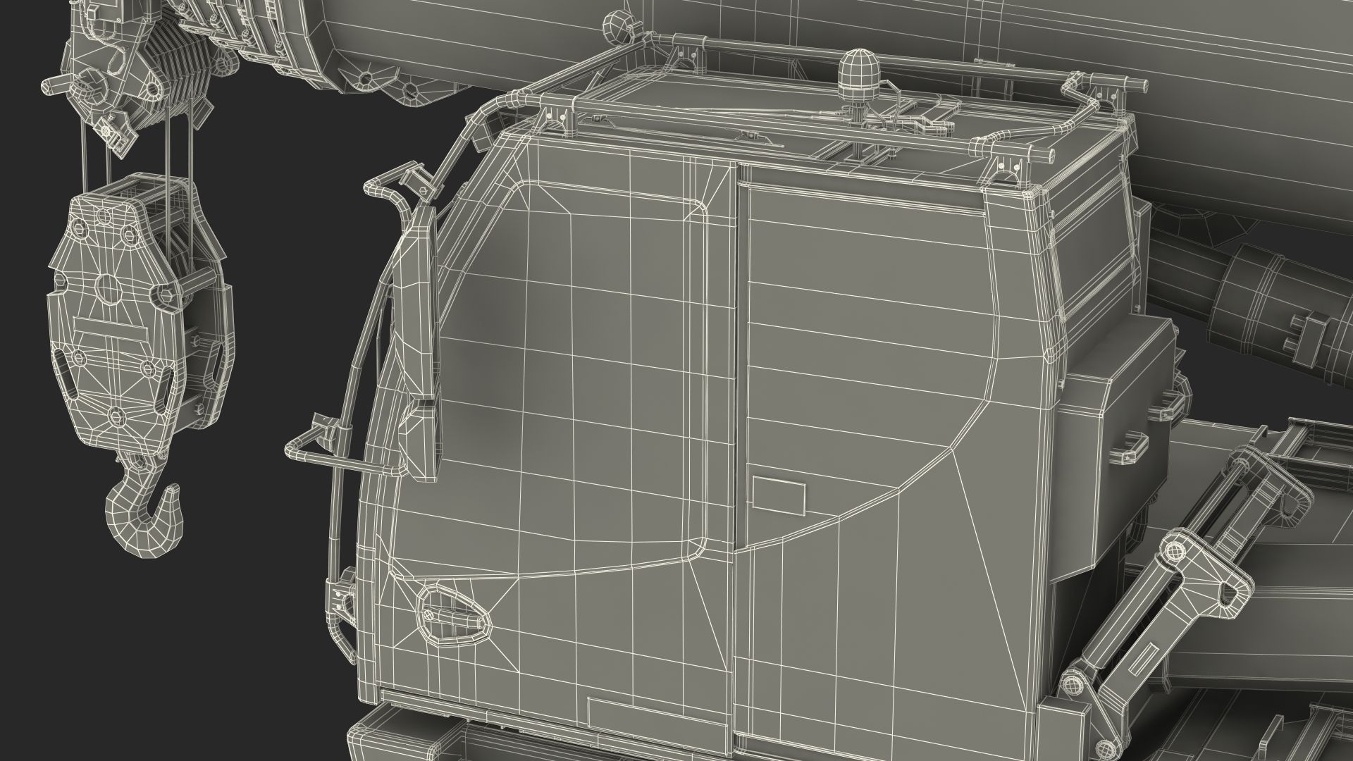 3D Compact Mobile Crane Generic model