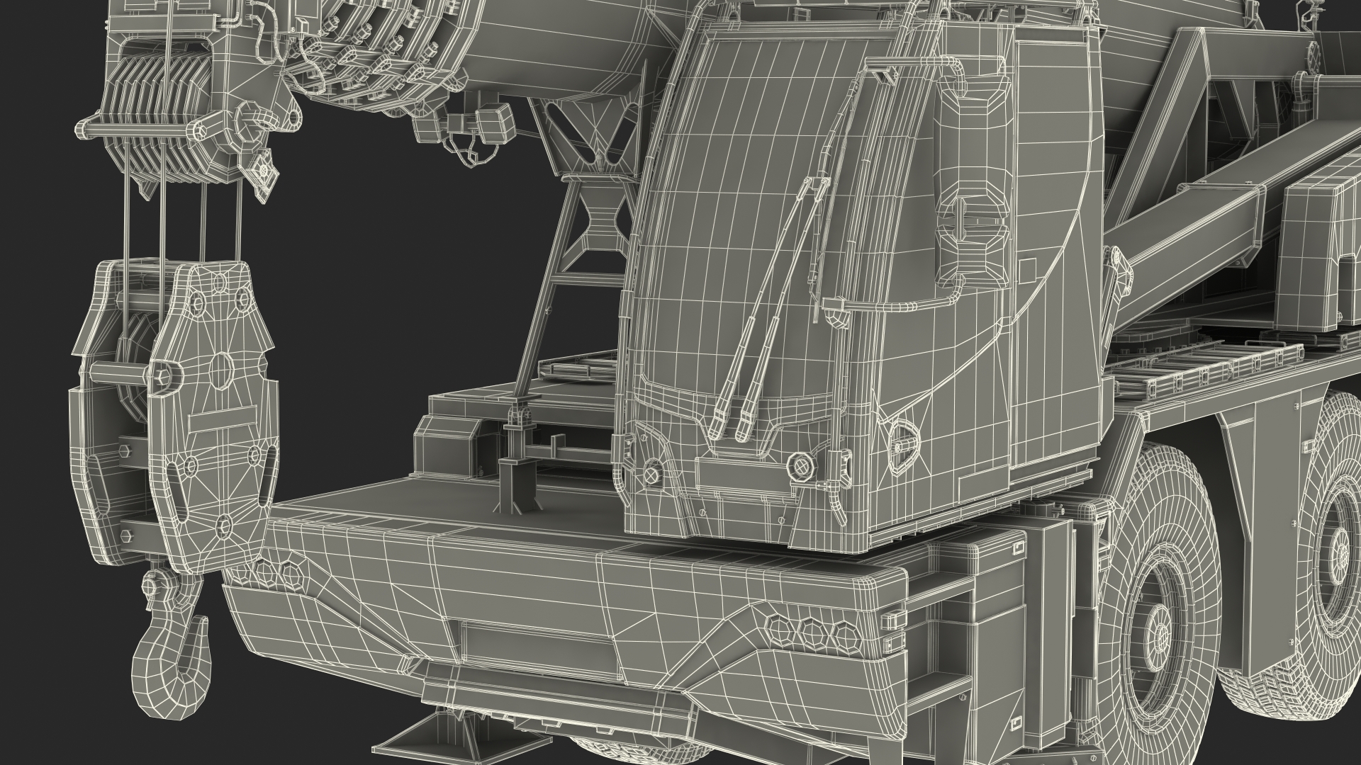 3D Compact Mobile Crane Generic model