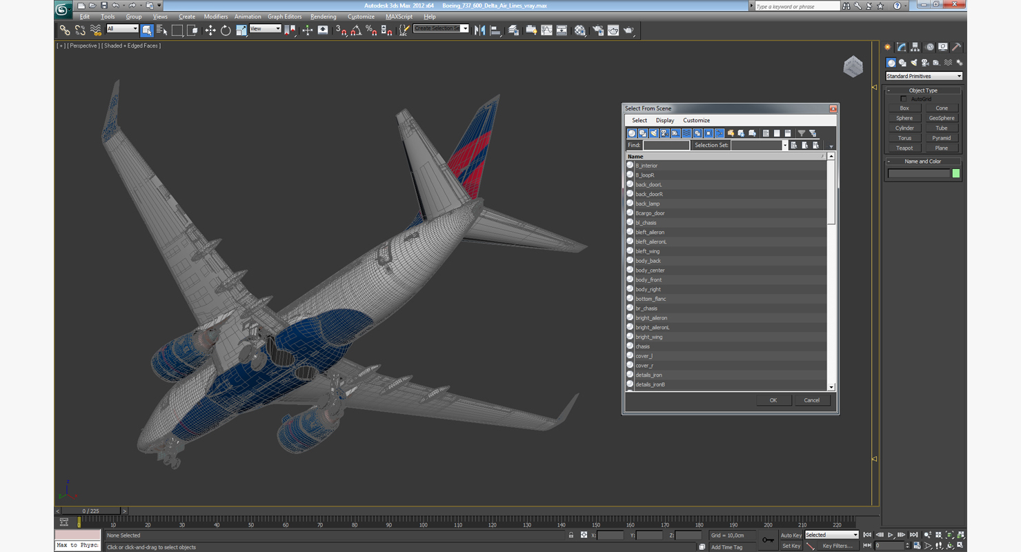 3D model Boeing 737 600 Delta Air Lines