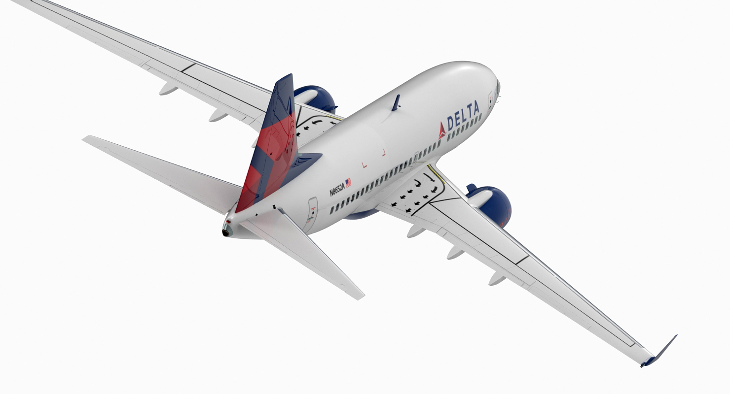 3D model Boeing 737 600 Delta Air Lines