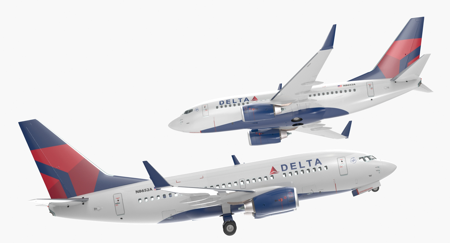 3D model Boeing 737 600 Delta Air Lines